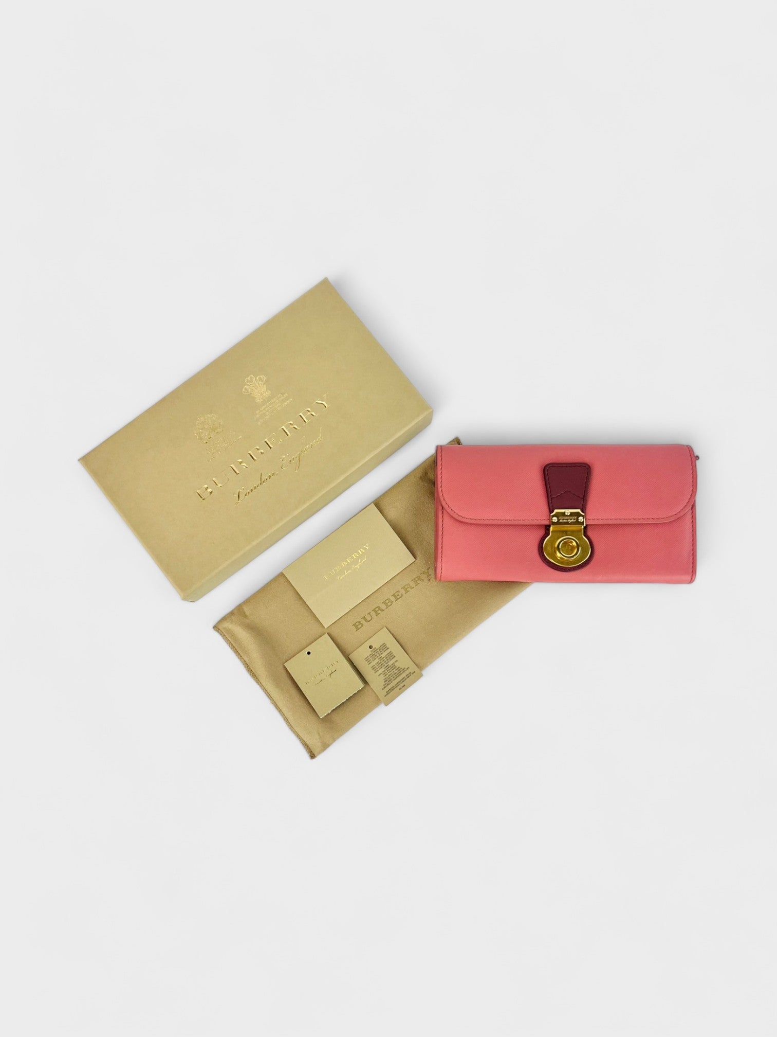 Burberry Hamilton Long Wallet Pink - Supplied LuxuryBurberry