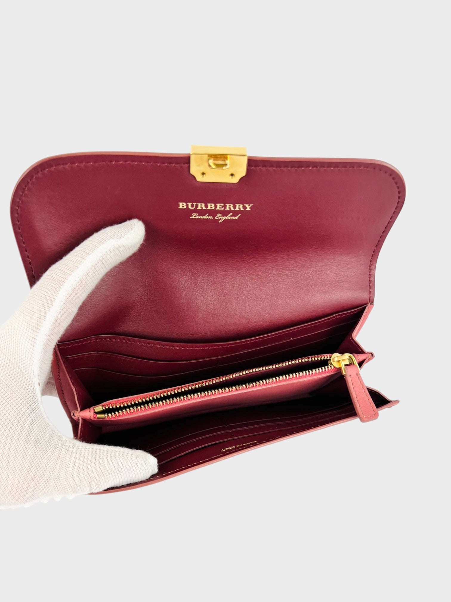 Burberry Hamilton Long Wallet Pink - Supplied LuxuryBurberry