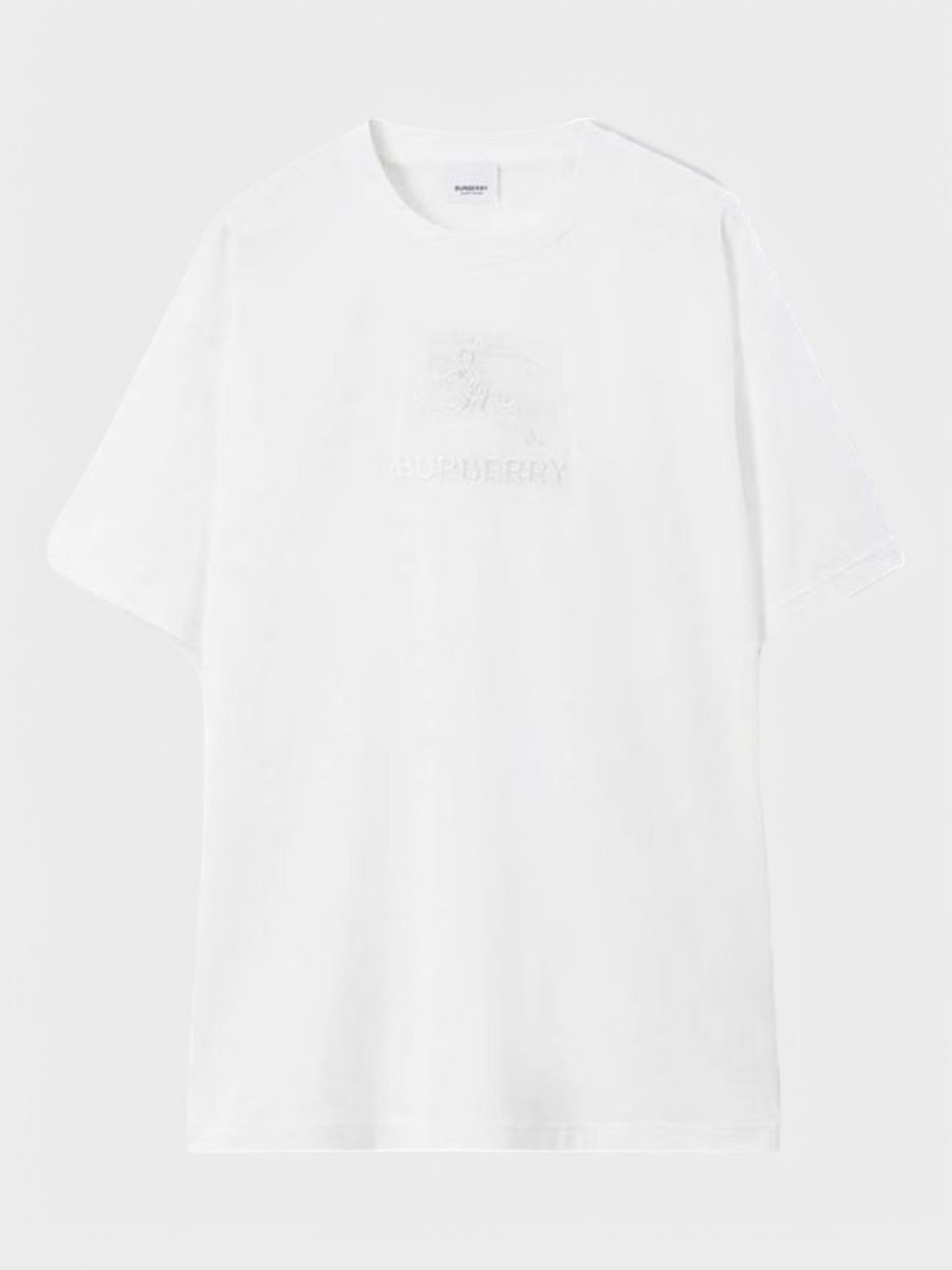 Burberry Logo Embroidered Cotton T-shirt White - Supplied FashionBurberry