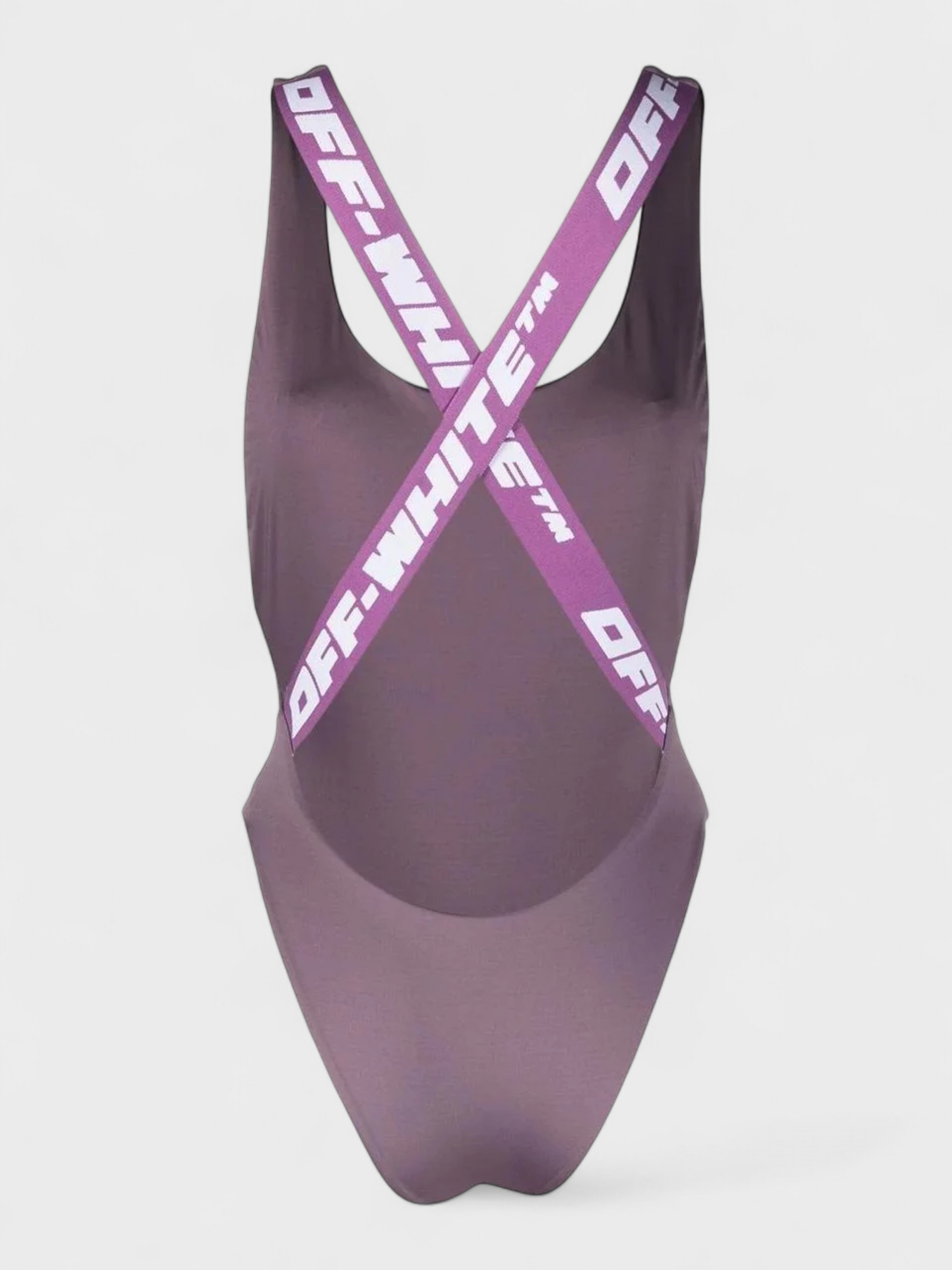 Off-White Logo Band Swimsuit Violet