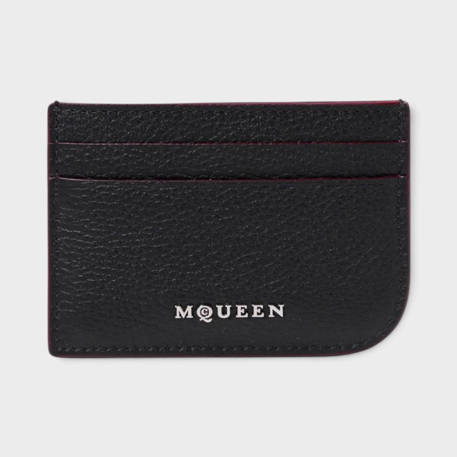 Leather Logo Card Holder Black