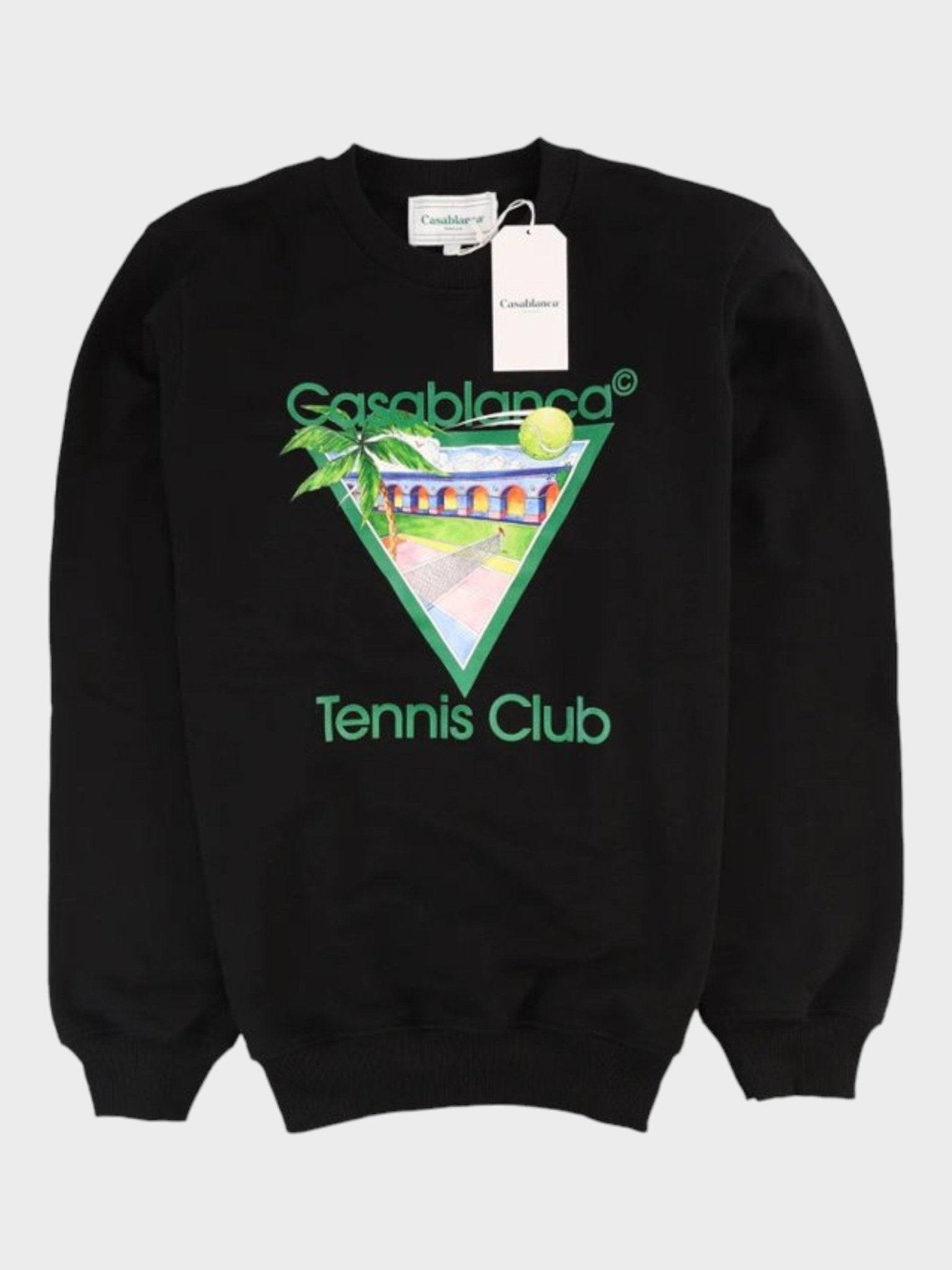 Casablanca Tennis Club Sweatshirt Black - Supplied Fashioncasablanca