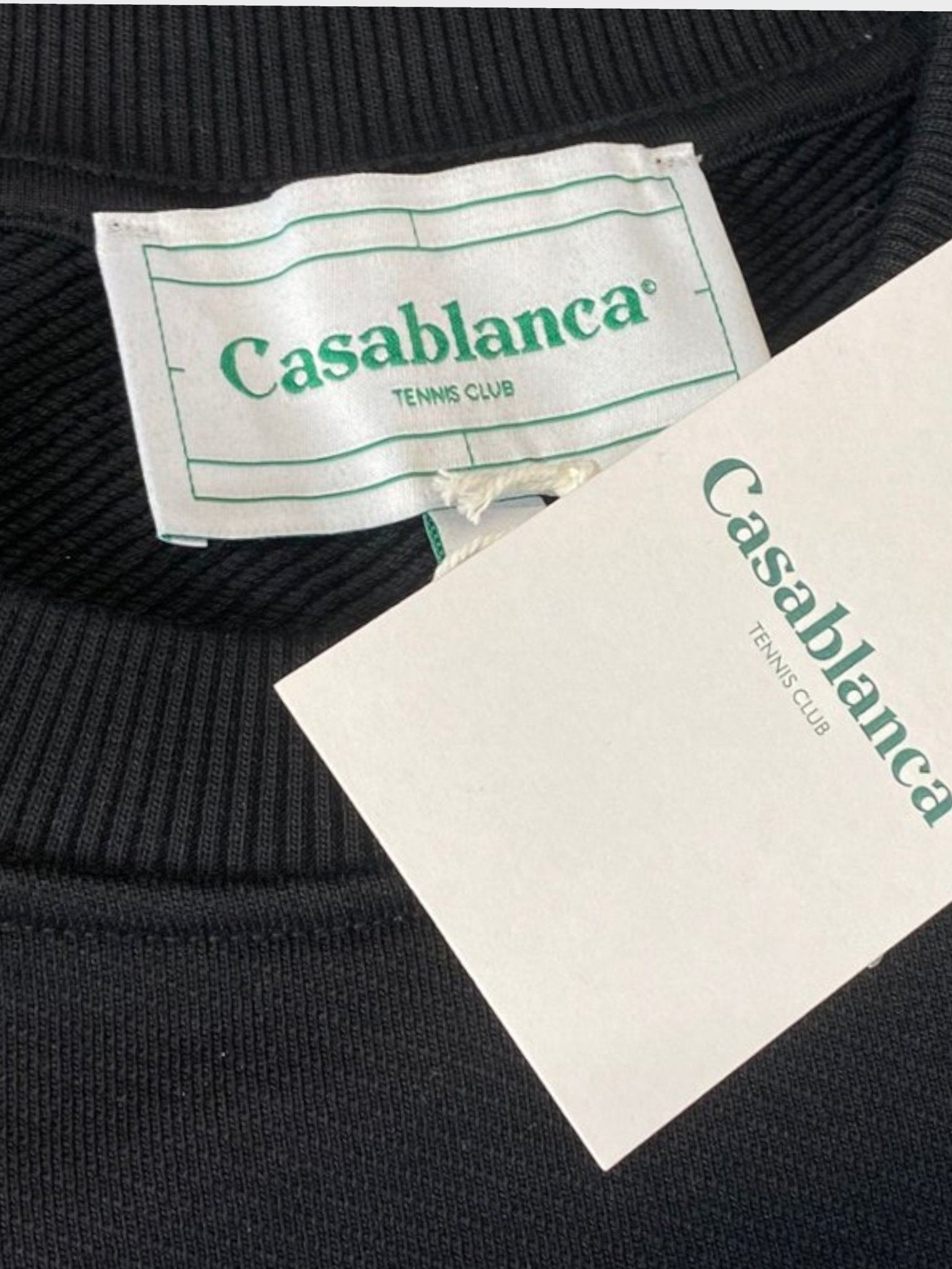 Casablanca Tennis Club Sweatshirt Black - Supplied Fashioncasablanca