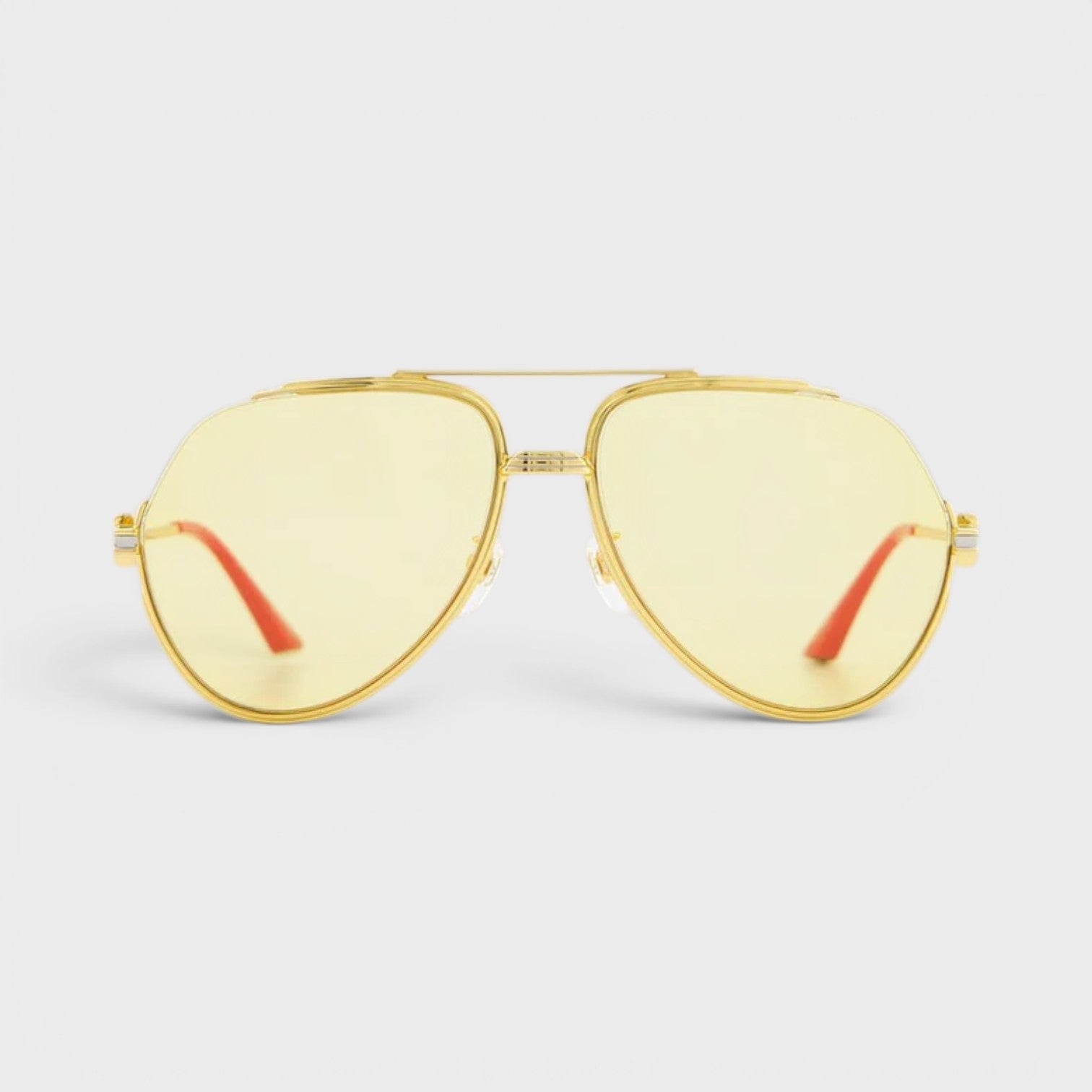 Stainless Steel Aviator Gold Silver Red Canary