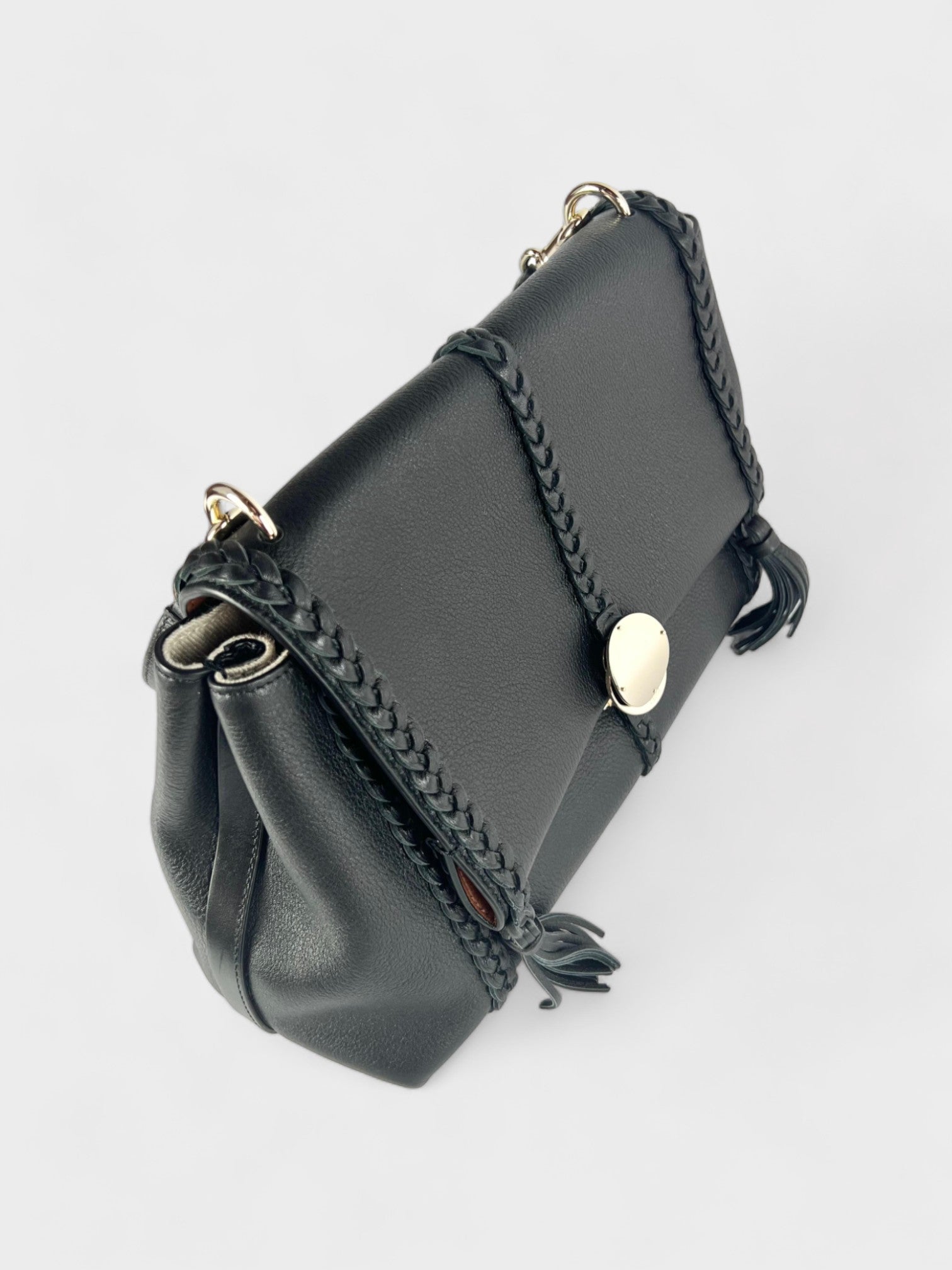 Chloé Medium Penelope Leather Shoulder Bag Black - Supplied LuxuryChloé