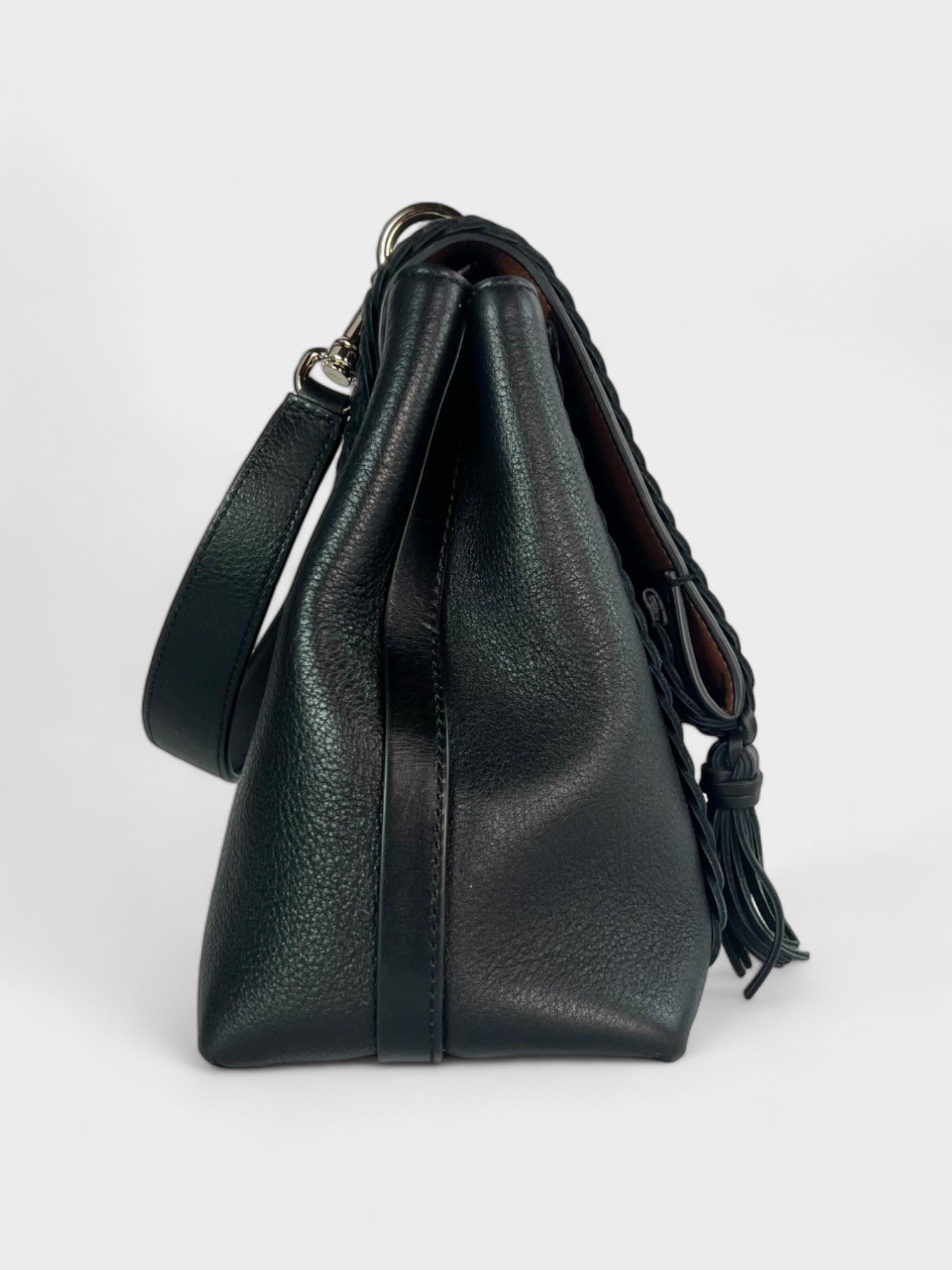 Chloé Medium Penelope Leather Shoulder Bag Black - Supplied LuxuryChloé