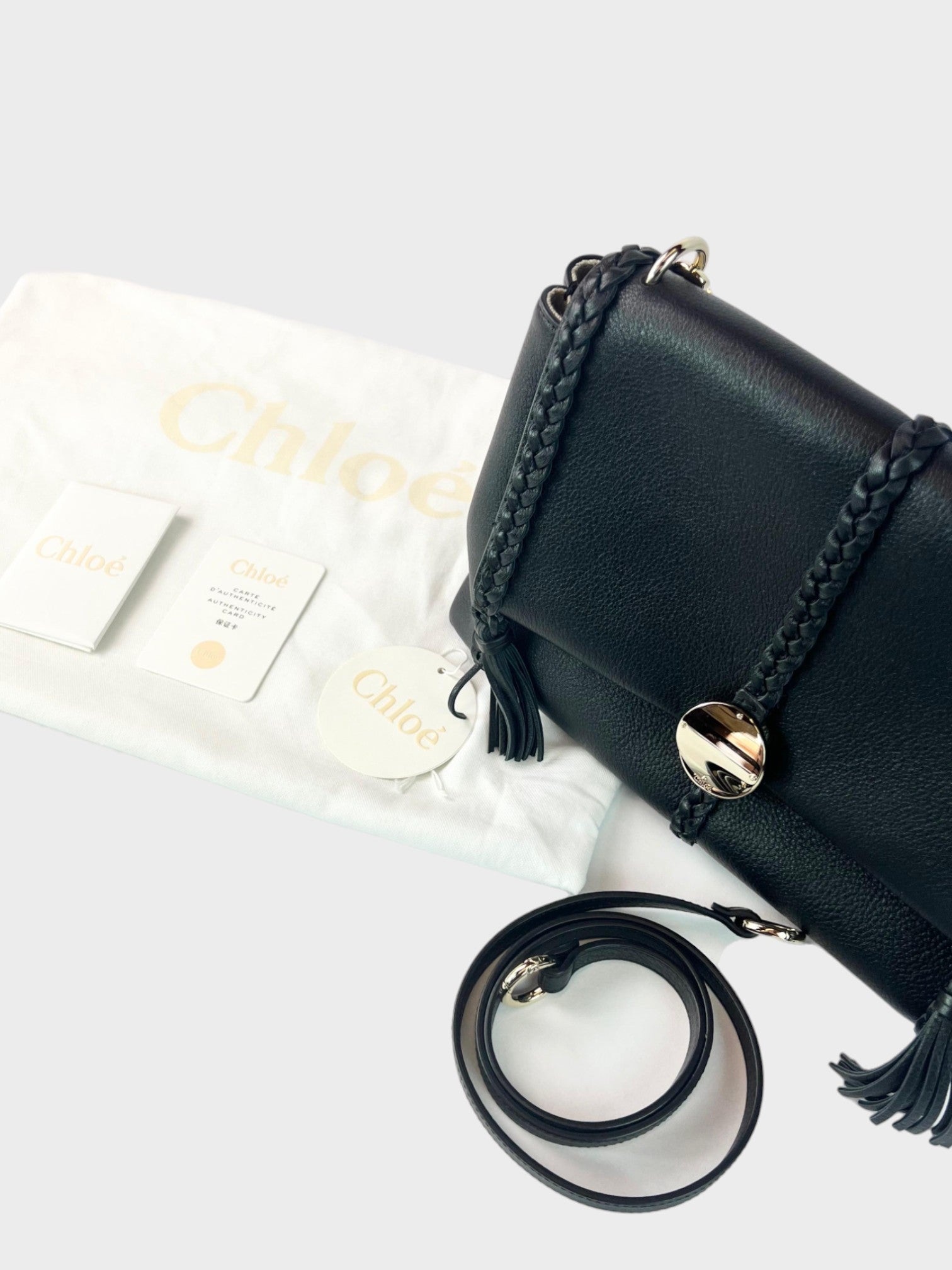 Chloé Medium Penelope Leather Shoulder Bag Black - Supplied LuxuryChloé