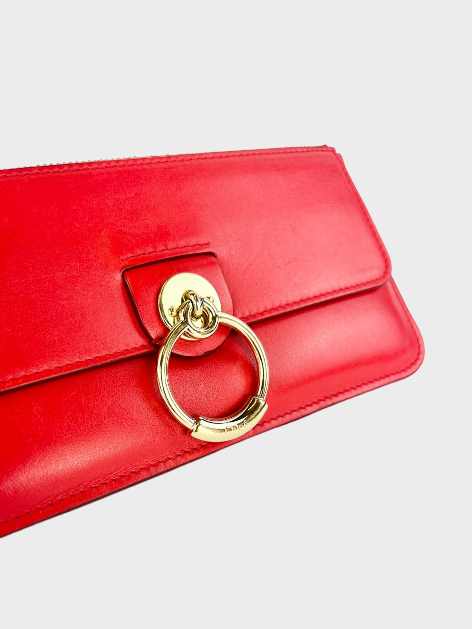 Chloé Tess Long Flap Wallet Red - Supplied LuxuryChloé