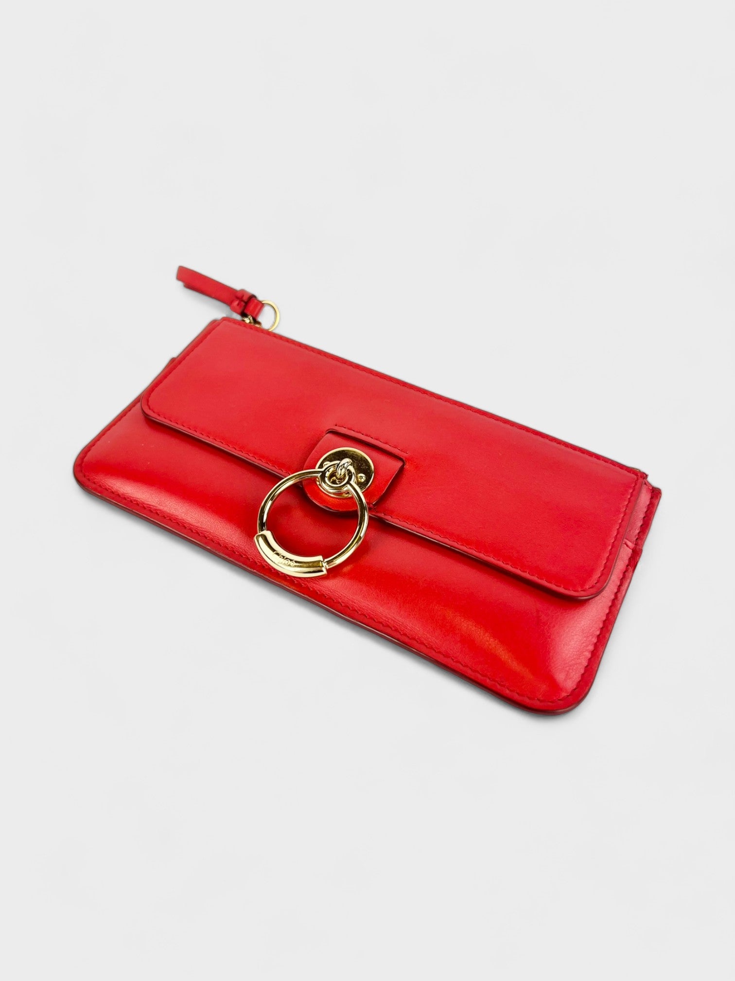 Chloé Tess Long Flap Wallet Red - Supplied LuxuryChloé