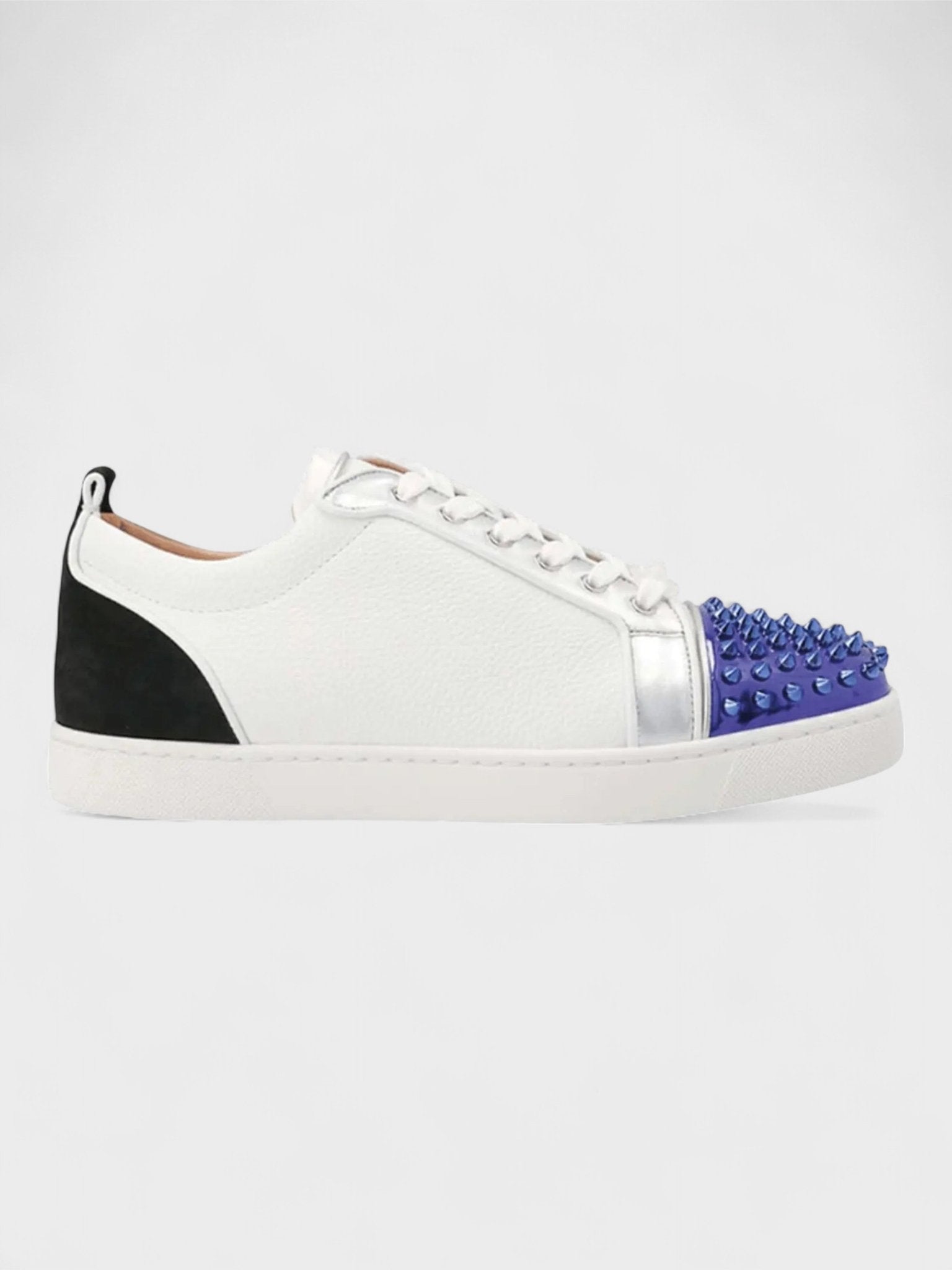 Christian Louboutin Louis Junior Spikes Orlato Flat White - Supplied FashionChristian Louboutin