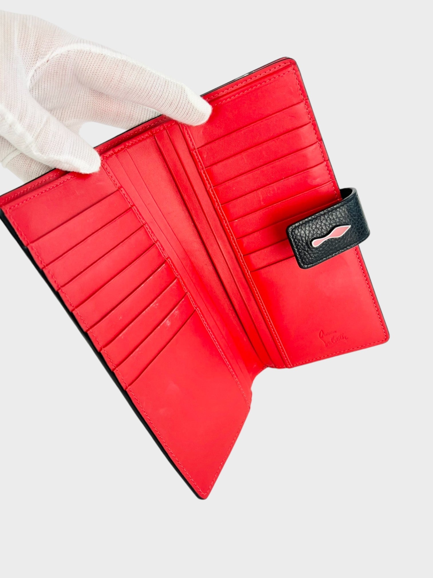 Christian Louboutin Paloma Wallet Black / Red - Supplied LuxuryChristian Louboutin