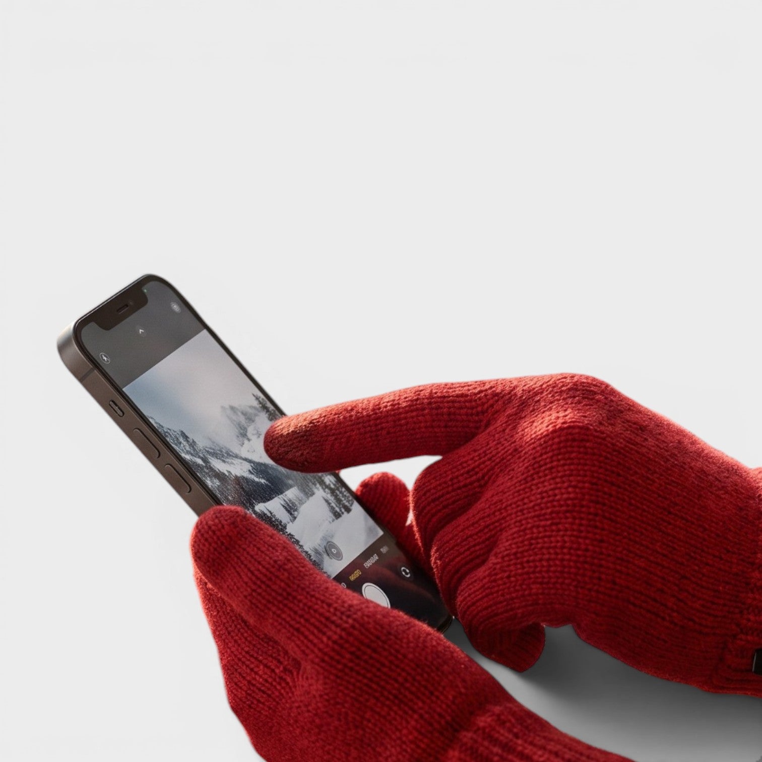 Patch Gloves Dark Red | Coach