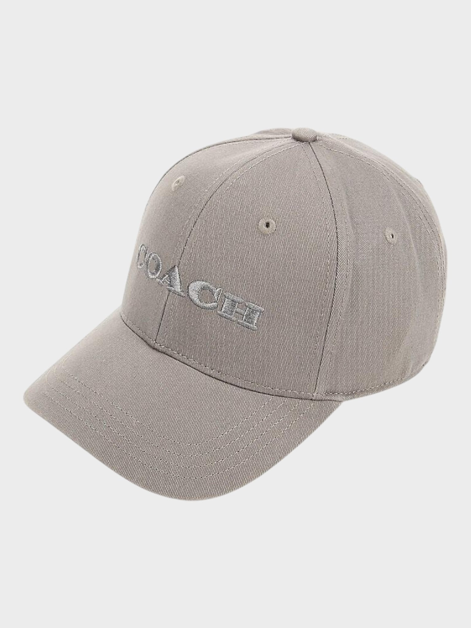 Coach Logo Embroidered Baseball Cap Charcoal - Supplied FashionCoach