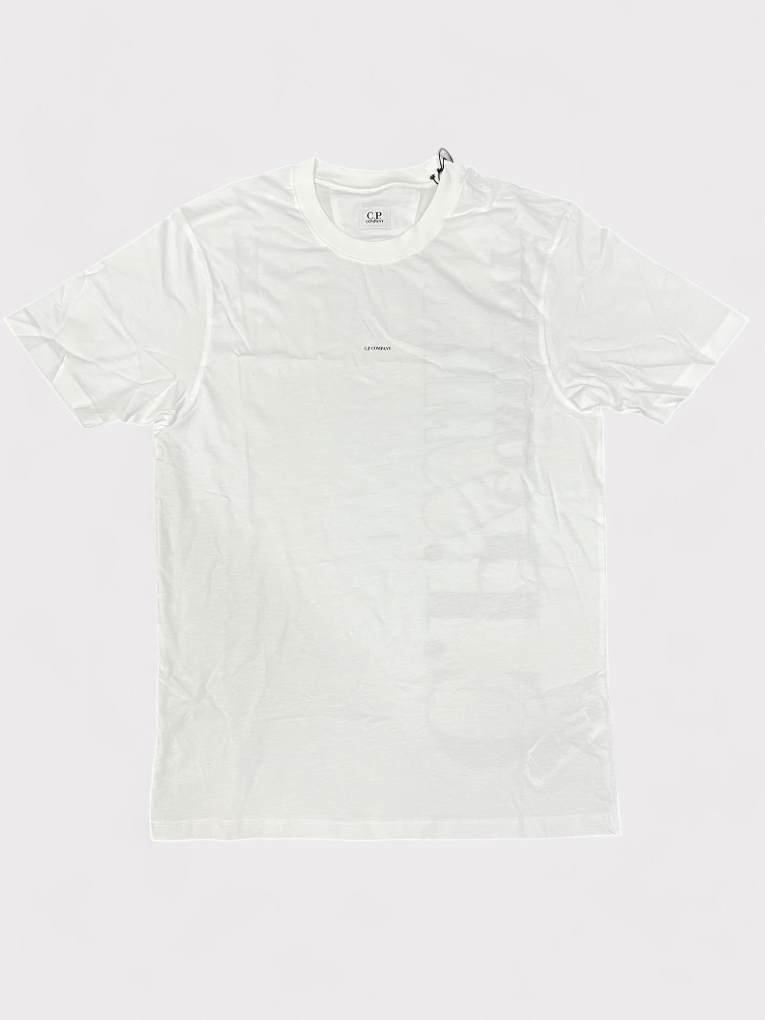 C.P Company Vertical Logo T Shirt White - Supplied FashionC.P Company