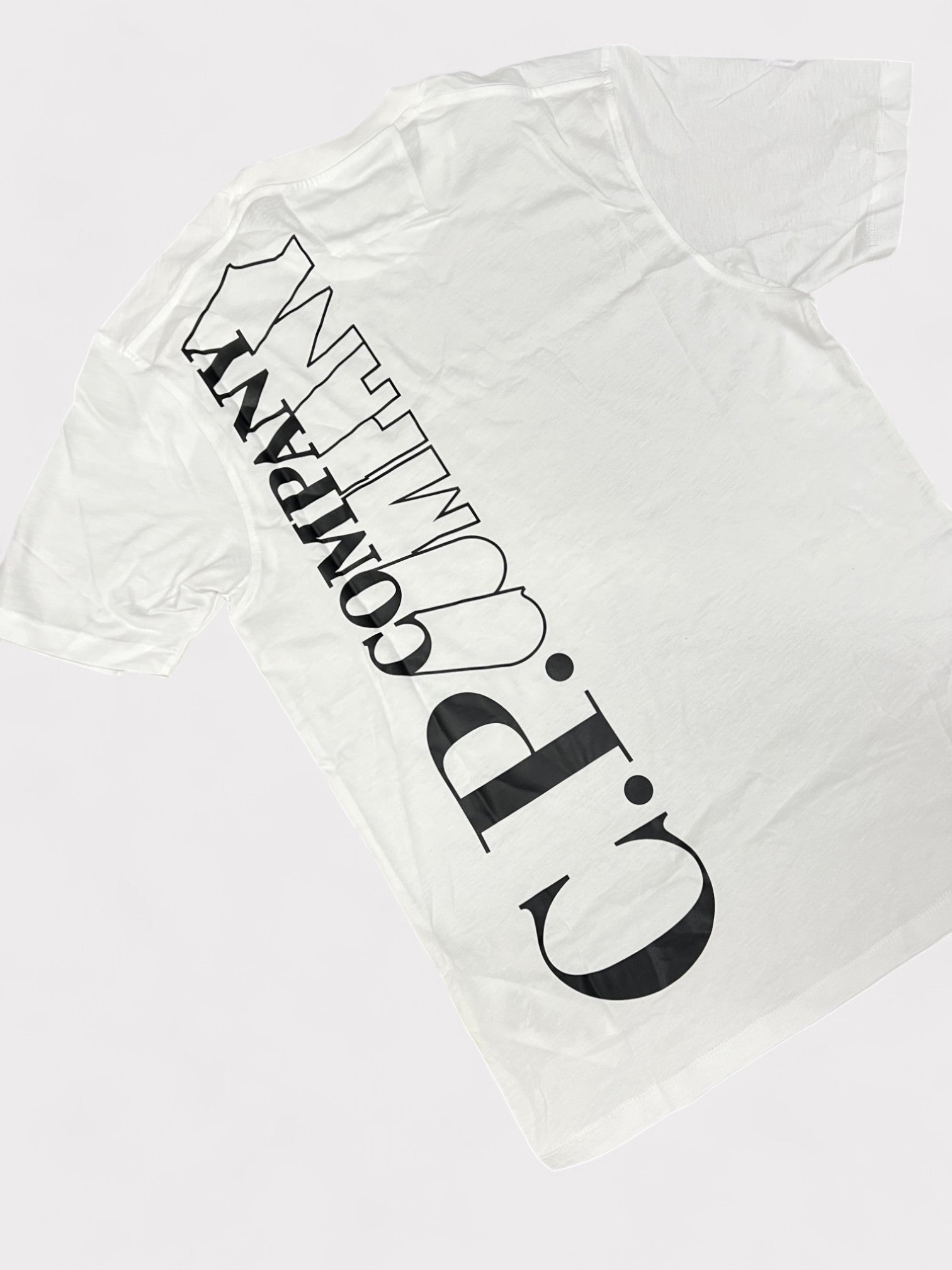 C.P Company Vertical Logo T Shirt White - Supplied FashionC.P Company