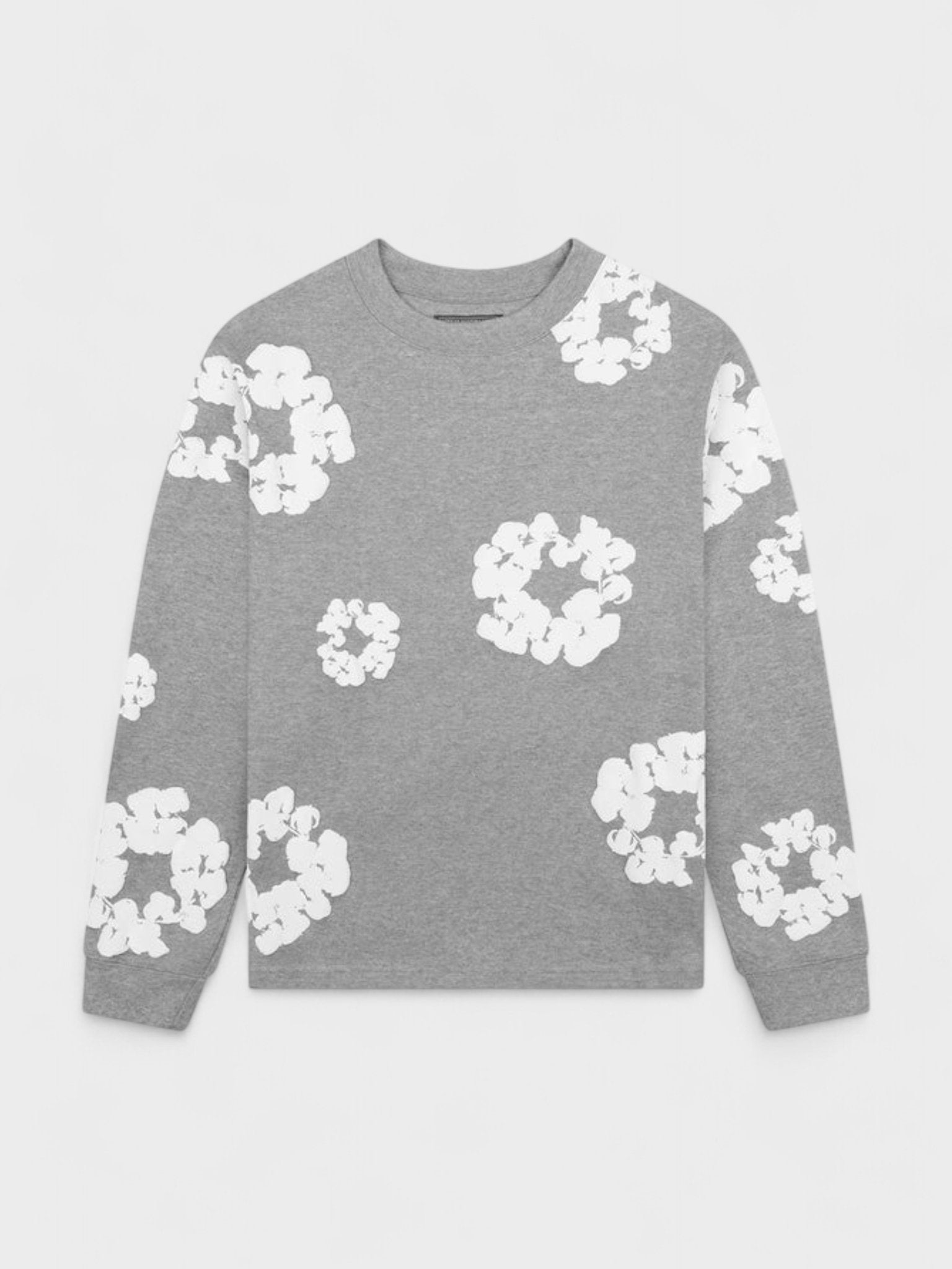 Denim Tears The Cotton Wreath Long Sleeve Tee 'Grey' - Supplied FashionDenim Tears