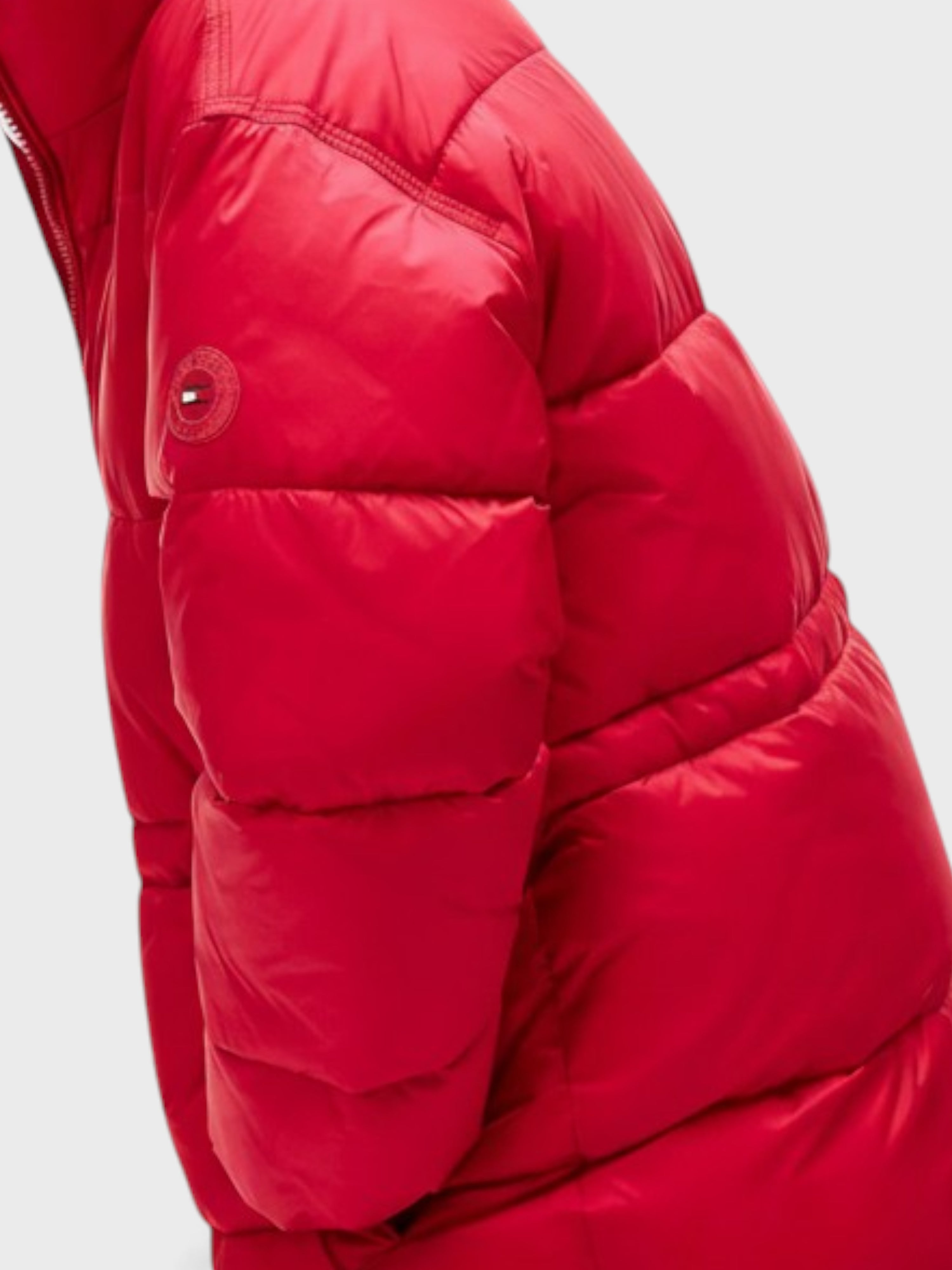 Tommy Hilfiger New York Gloss Puffer Jacket Red