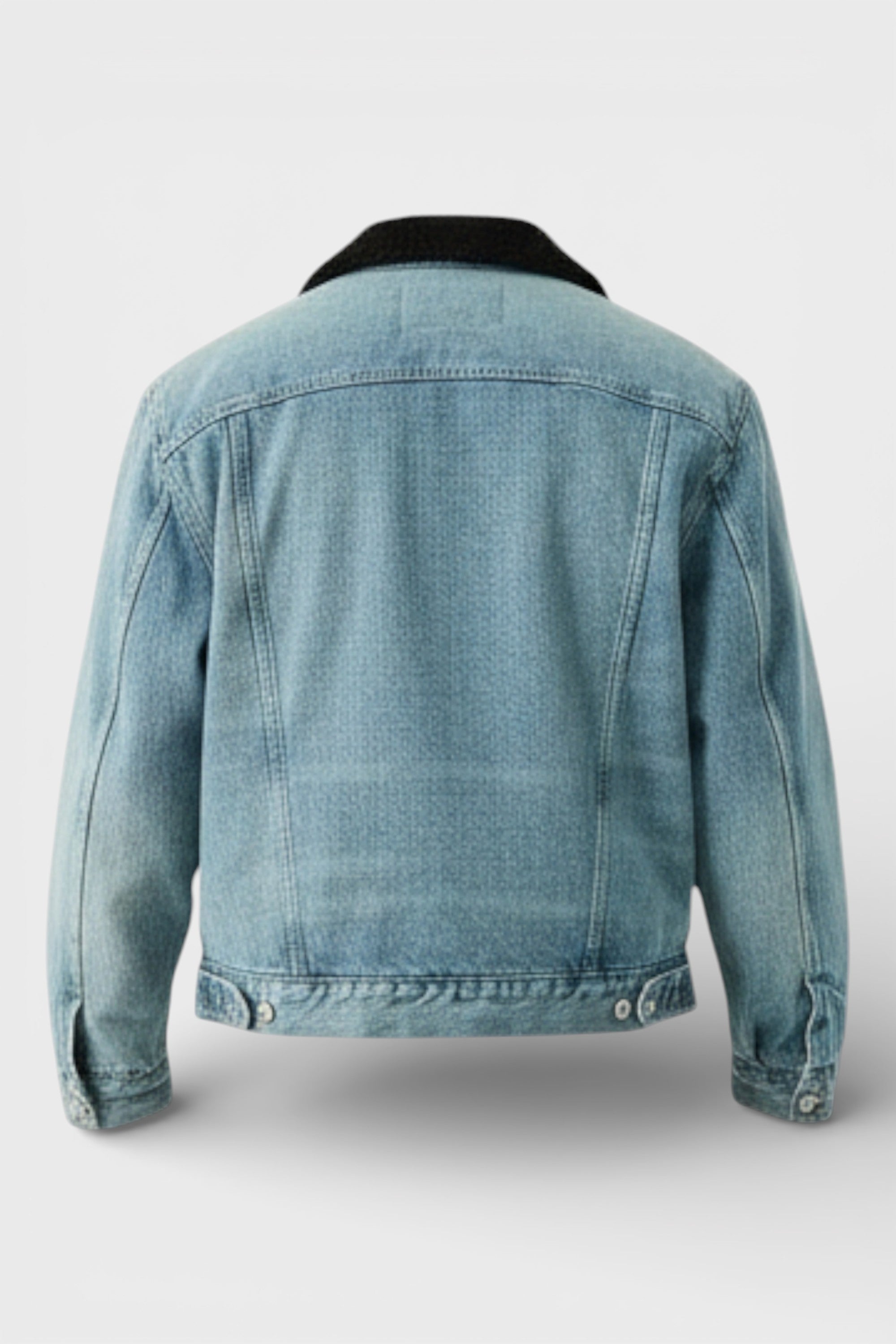 Calvin Klein 90S Sherpa Trucker Denim Jacket Pocono Blue Black