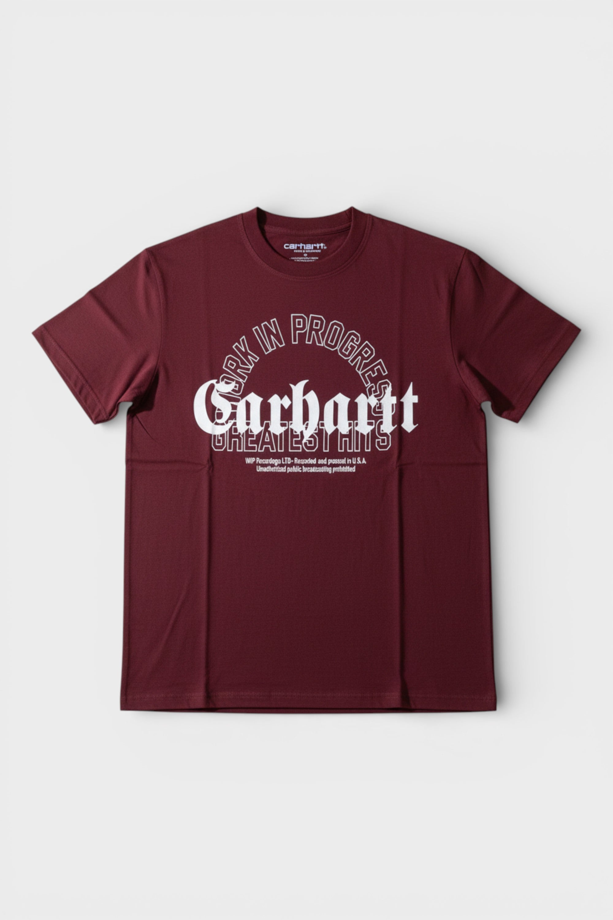 Carhartt Logo Print T-Shirt Maroon