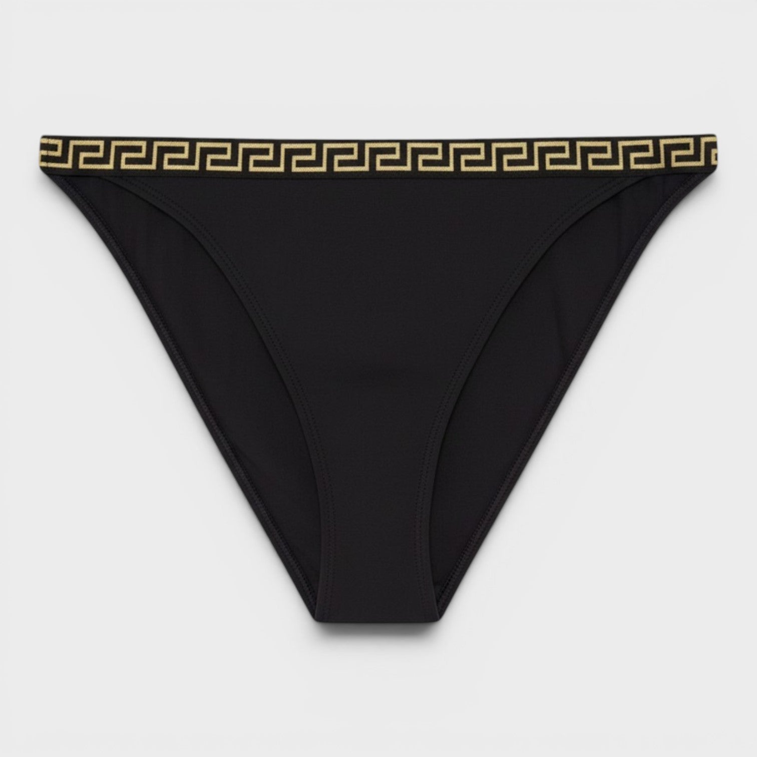 Greca Border Bikini Bottoms Black