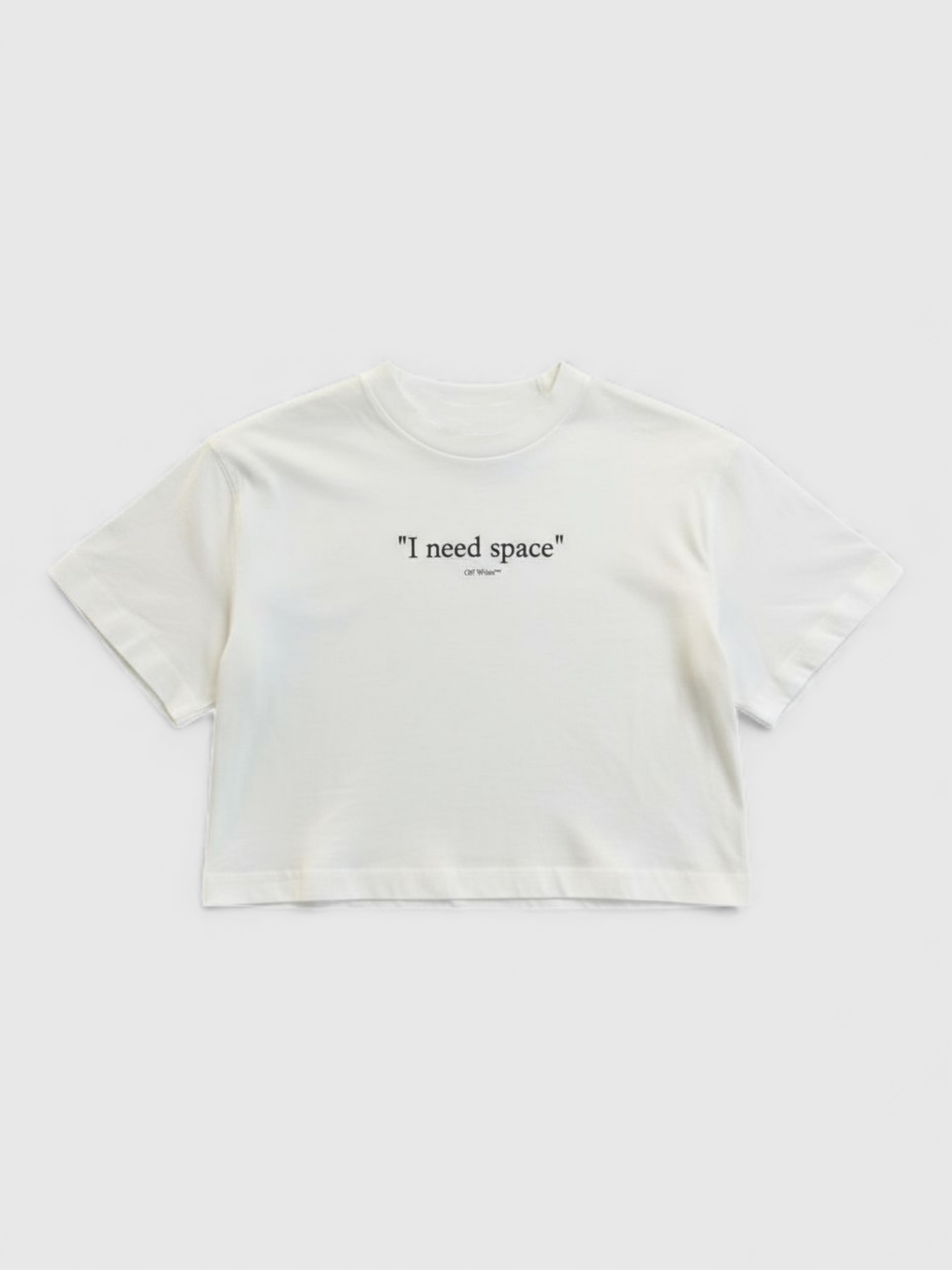Off-White Thick Need Space Crop Tee White