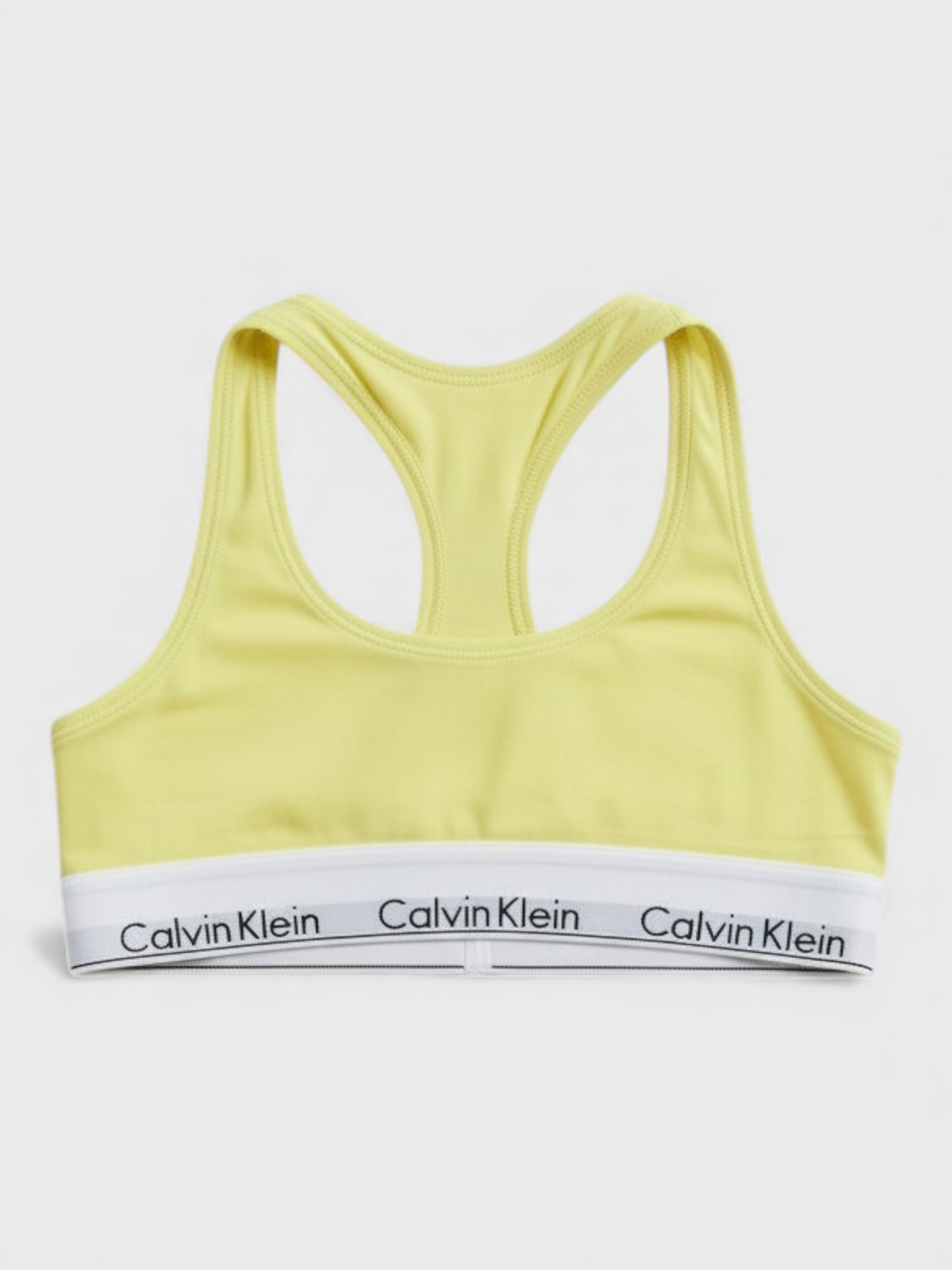 Calvin Klein Unlined Logo Bralette Cyber Green