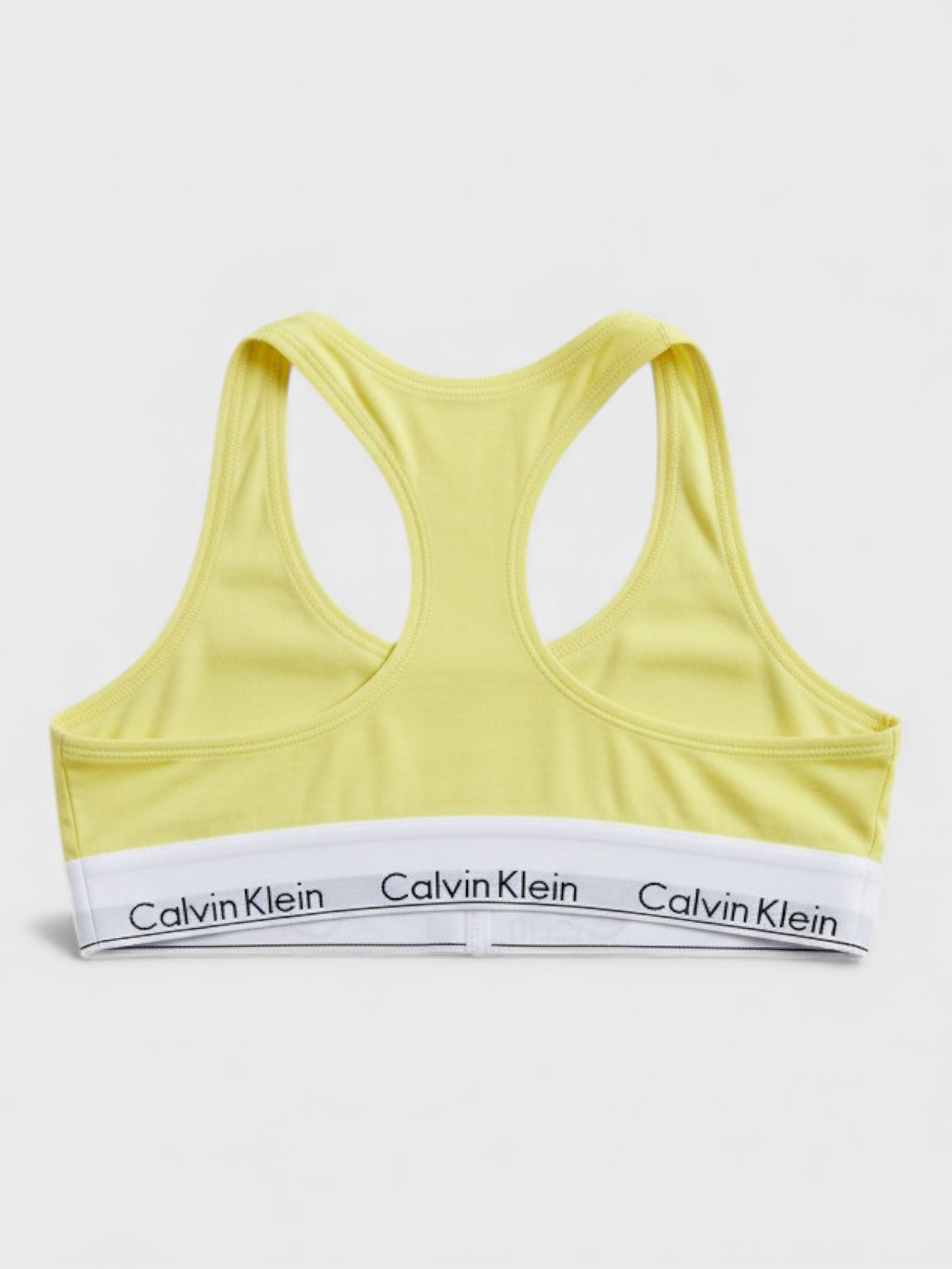 Calvin Klein Unlined Logo Bralette Cyber Green