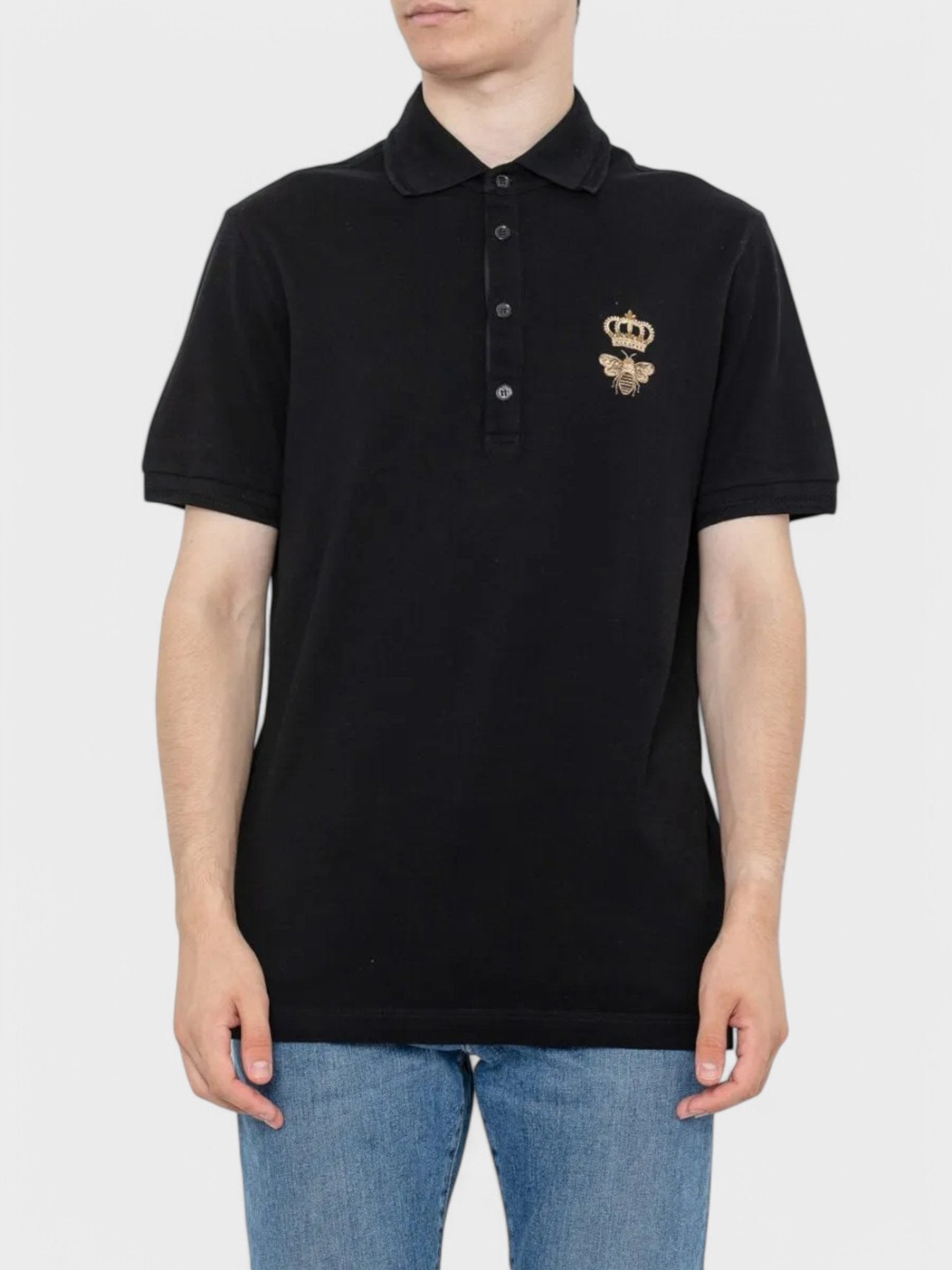 Dolce & Gabbana Embroidered Polo Shirt Black - Supplied FashionDolce & Gabbana