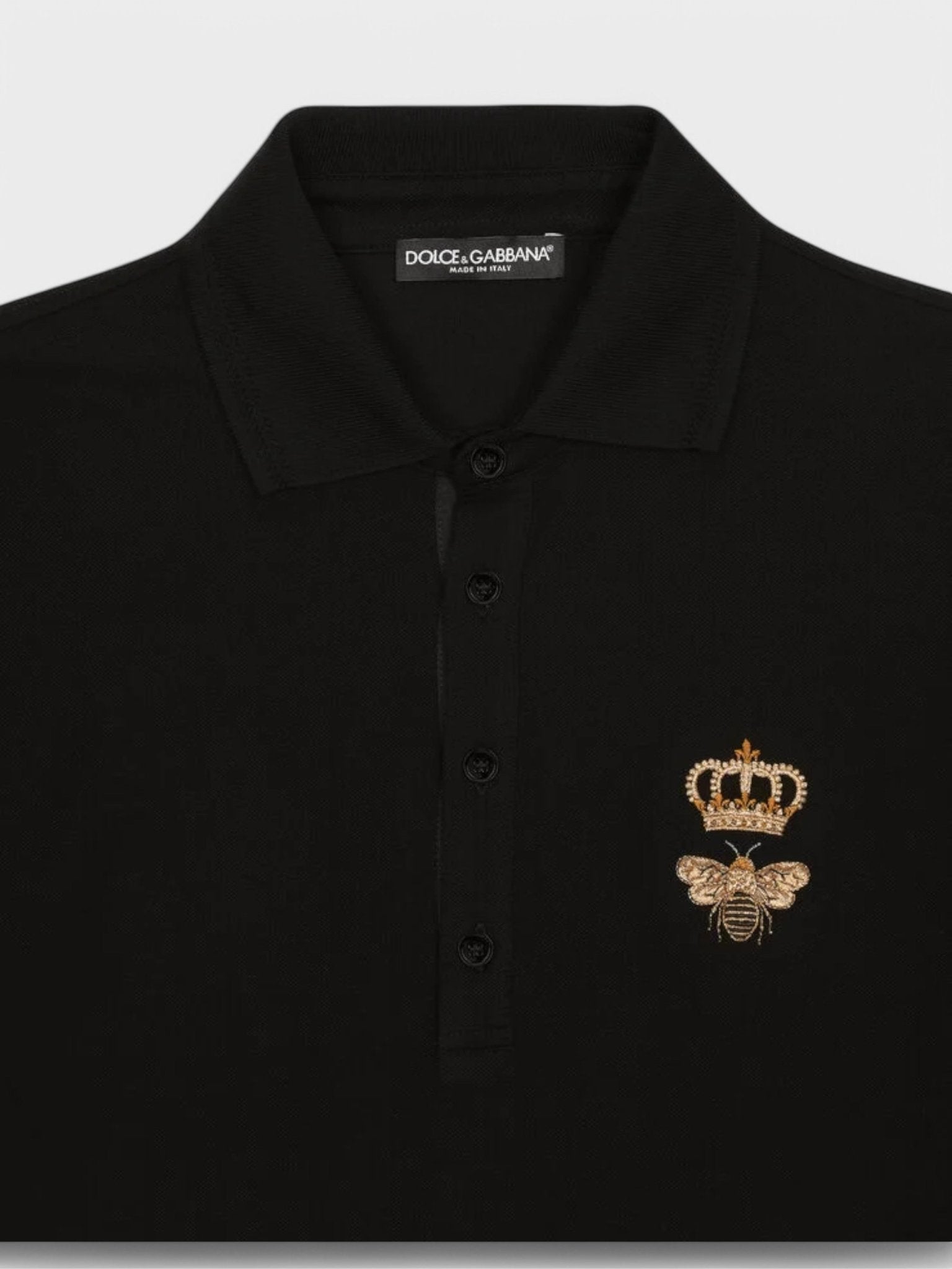 Dolce & Gabbana Embroidered Polo Shirt Black - Supplied FashionDolce & Gabbana