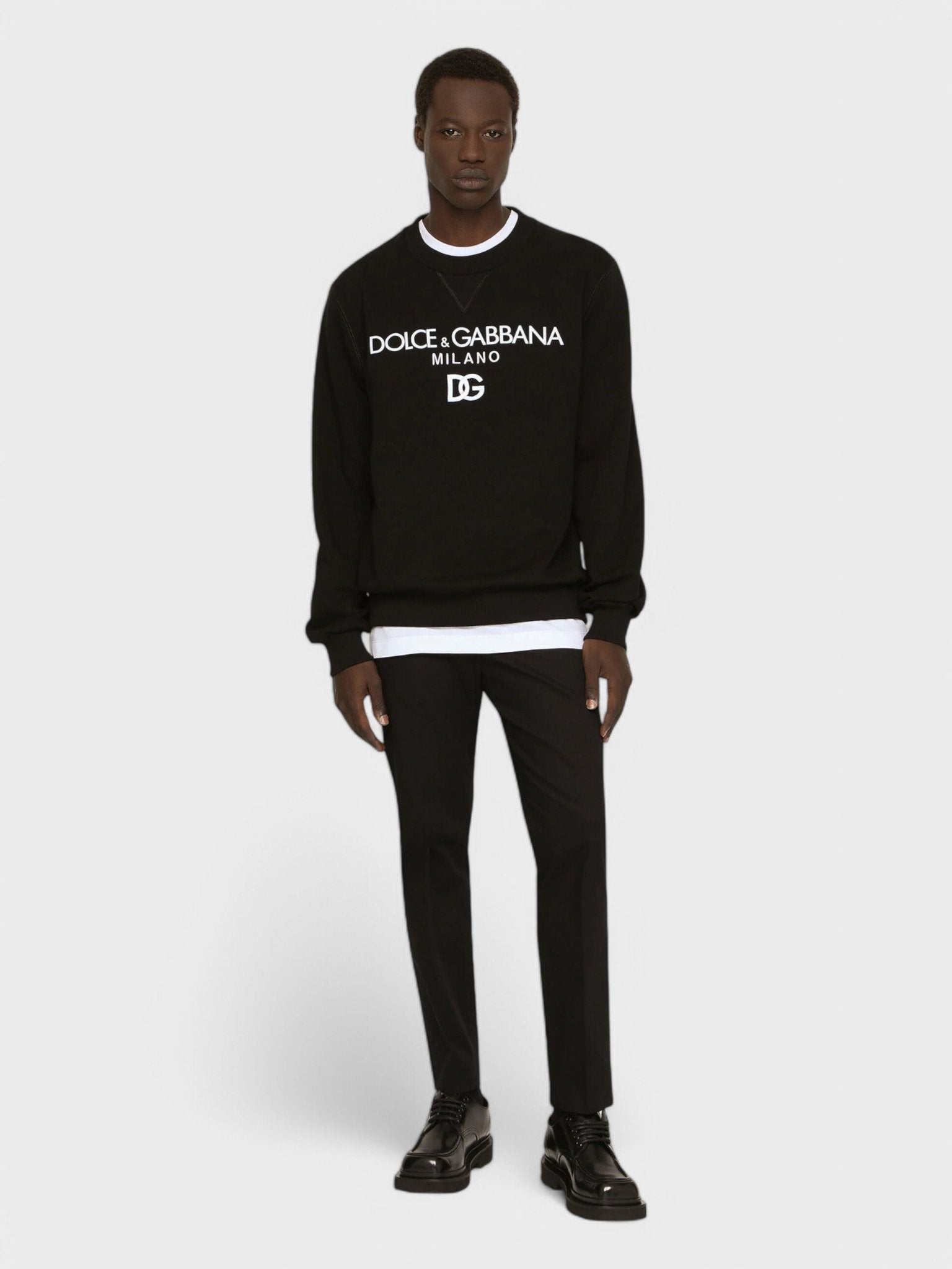 Dolce & Gabbana Jersey Sweatshirt DG Embroidery Black - Supplied FashionDolce & Gabbana