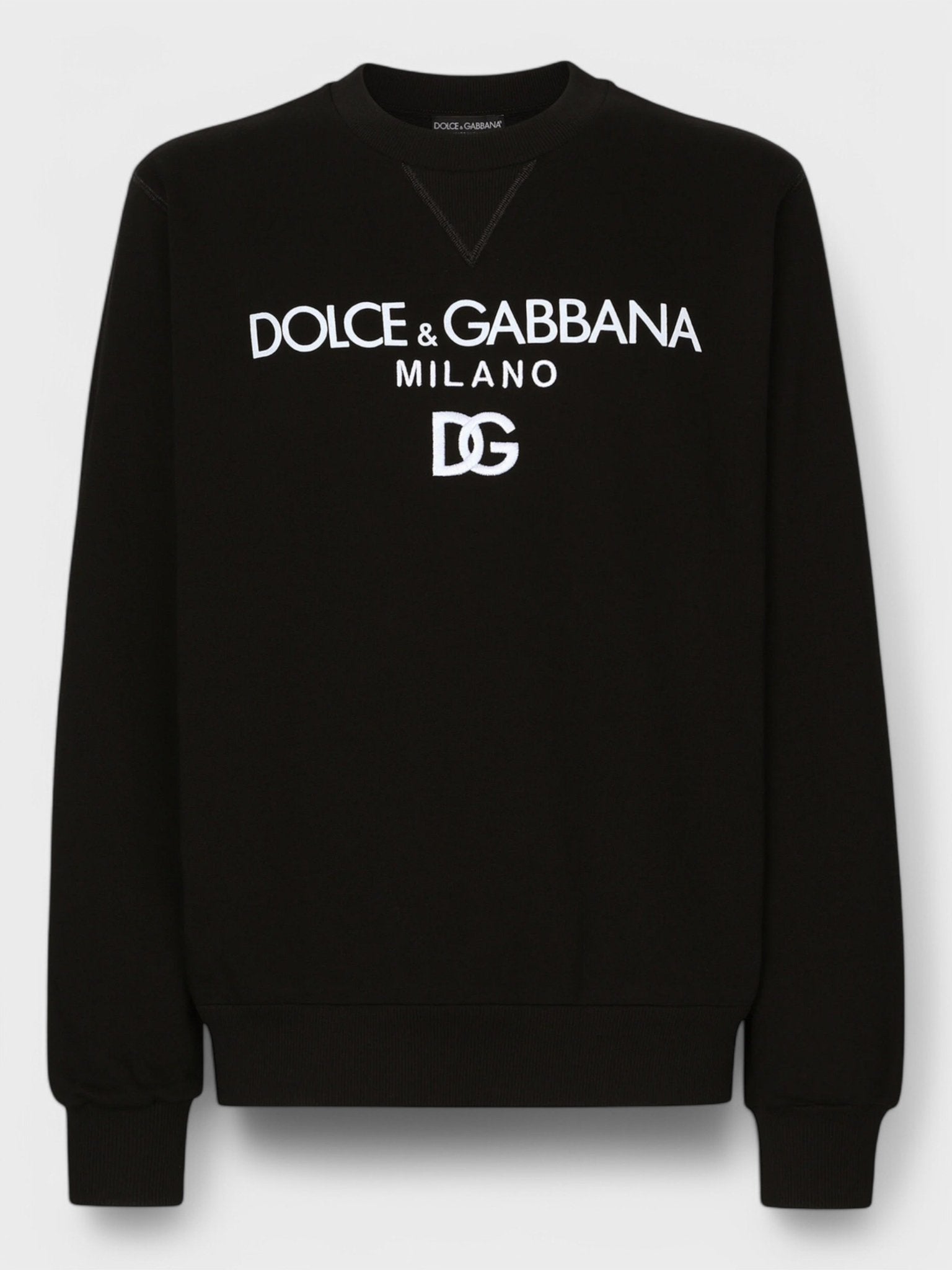 Dolce & Gabbana Jersey Sweatshirt DG Embroidery Black - Supplied FashionDolce & Gabbana