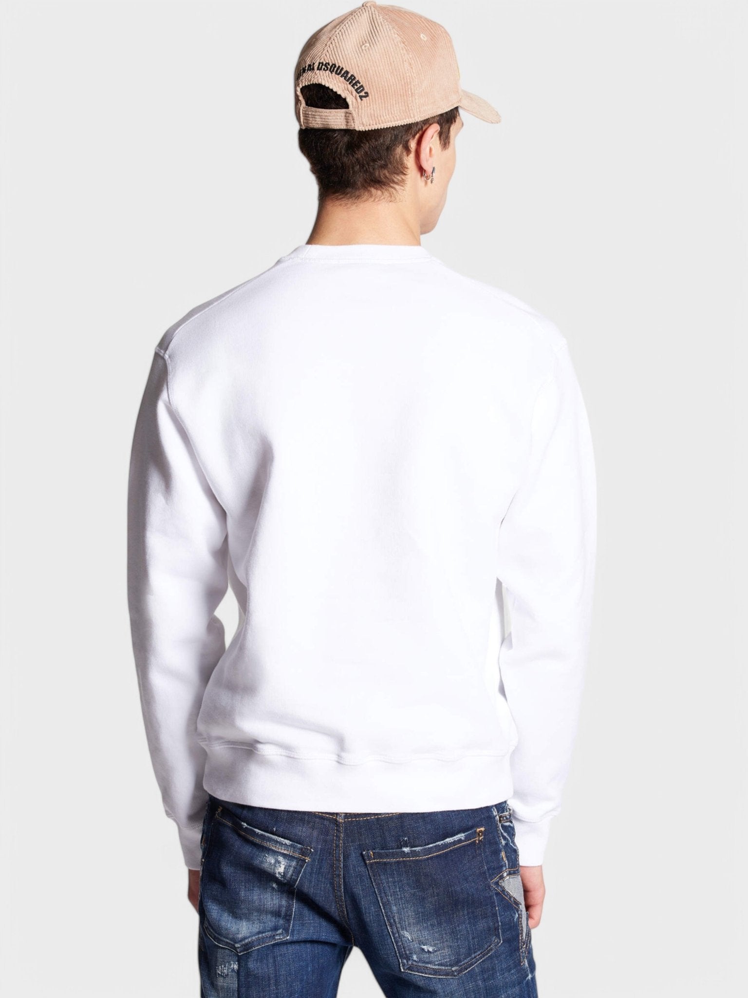 DSqaured2 Fullback College Sweatshirt White - Supplied FashionDSquared2