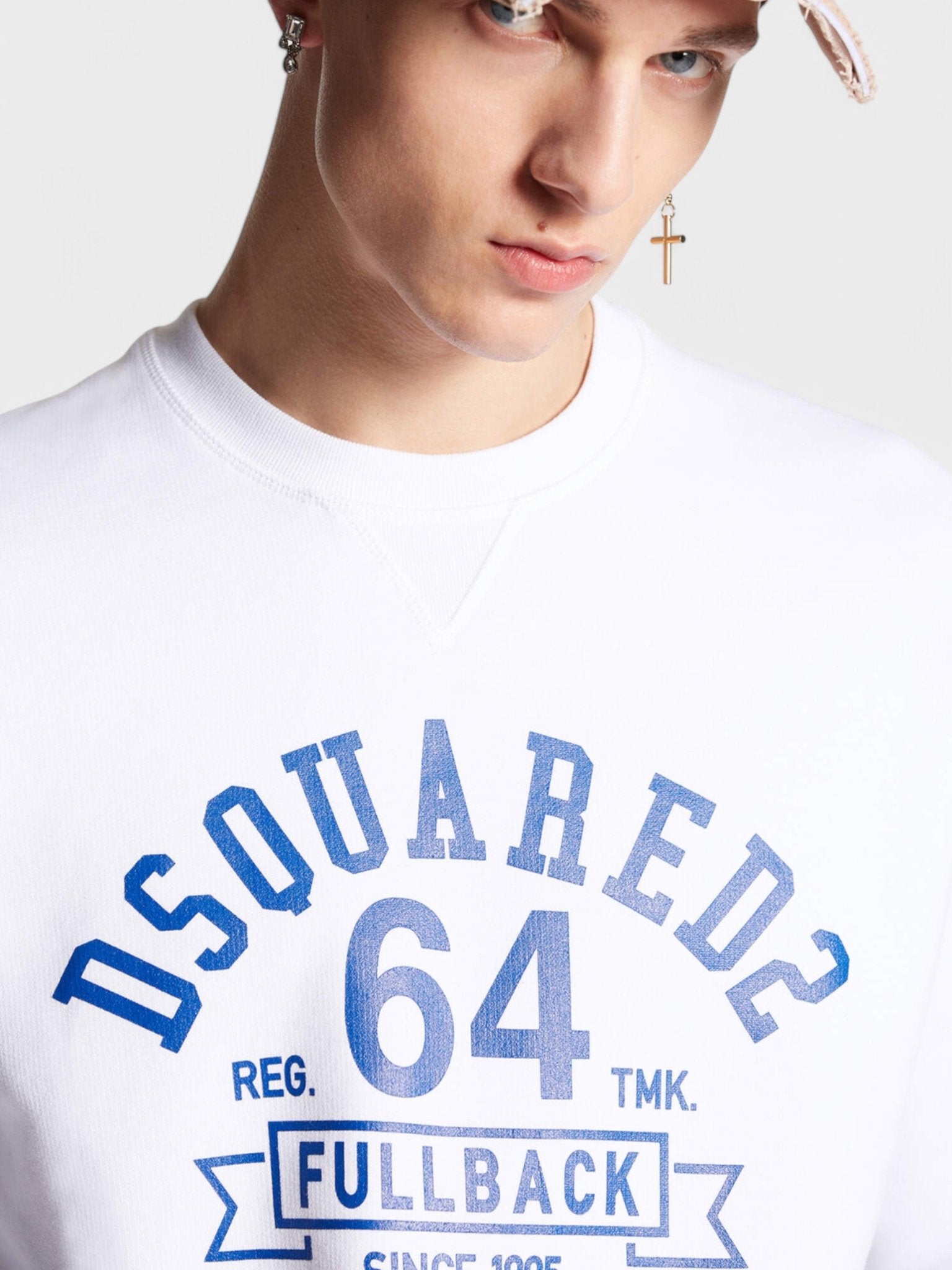 DSqaured2 Fullback College Sweatshirt White - Supplied FashionDSquared2