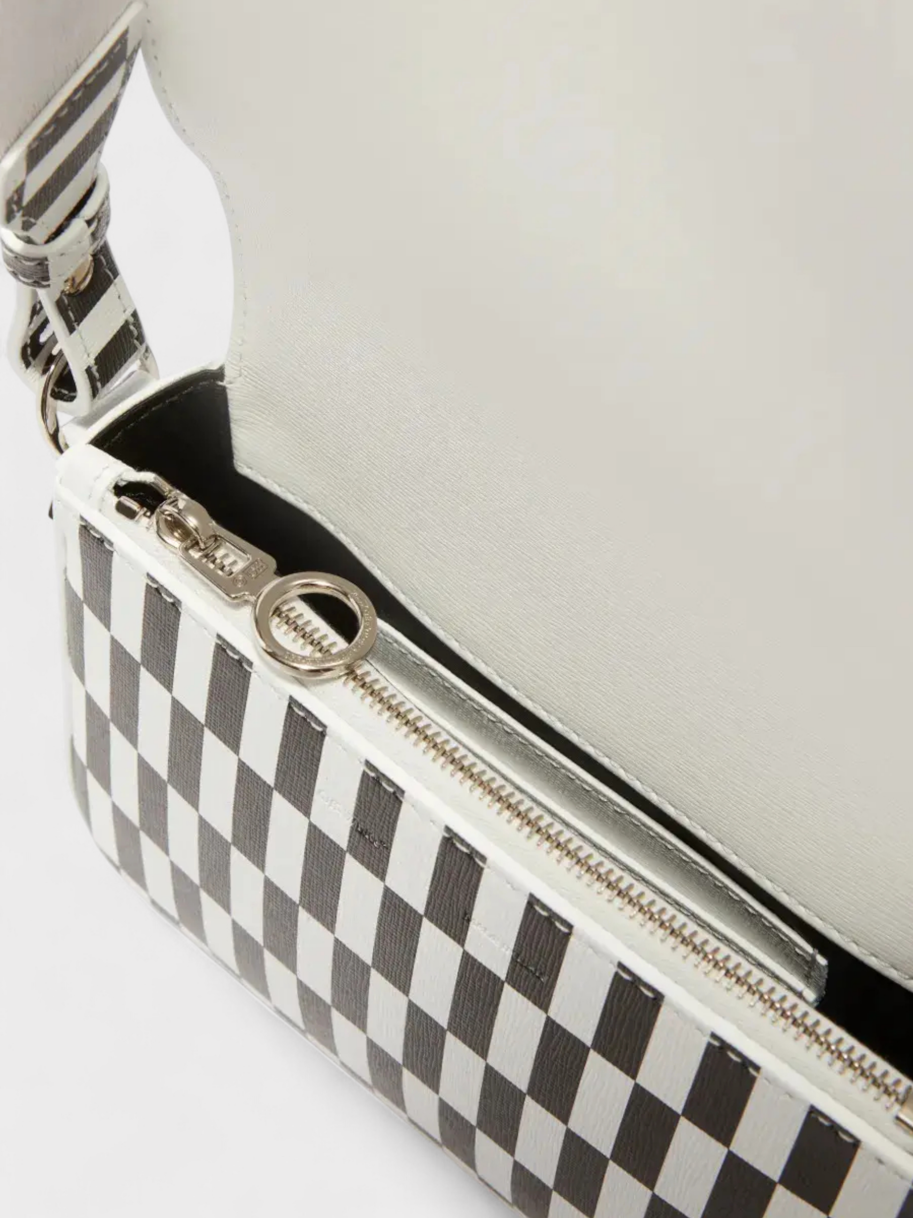 Off-White Optical Mini Flap Bag Black White