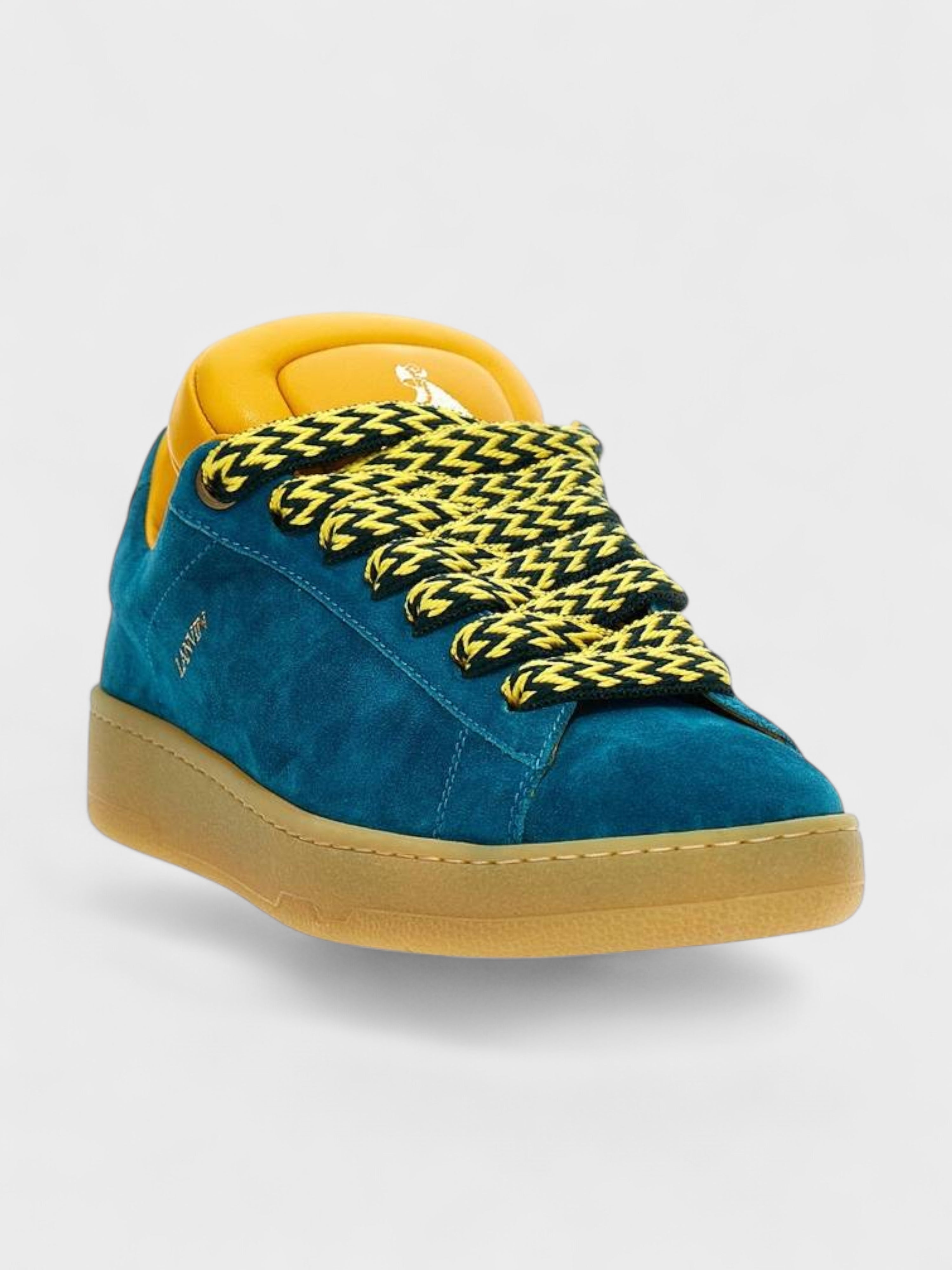 Lanvin x Future Hyper Curb Suede Sneakers Blue