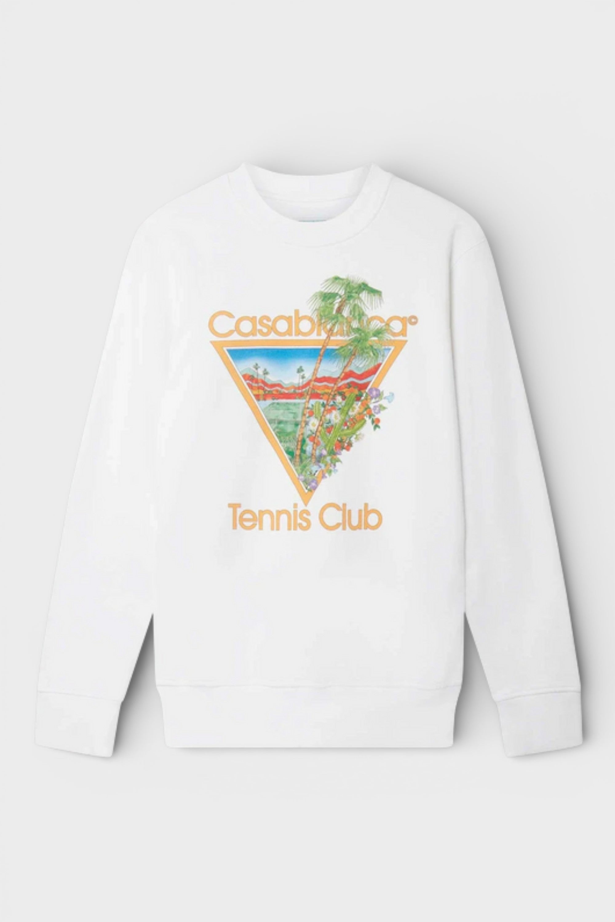 Printed Sweatshirt Tennis Club Icon Orange White
