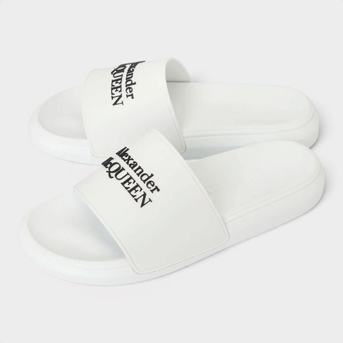 Logo Pool Slides White Black