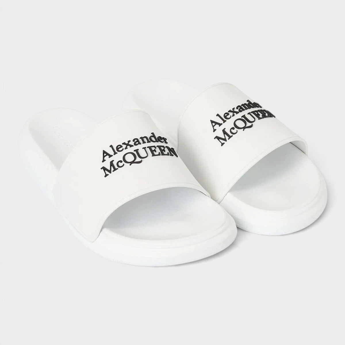Logo Pool Slides White Black