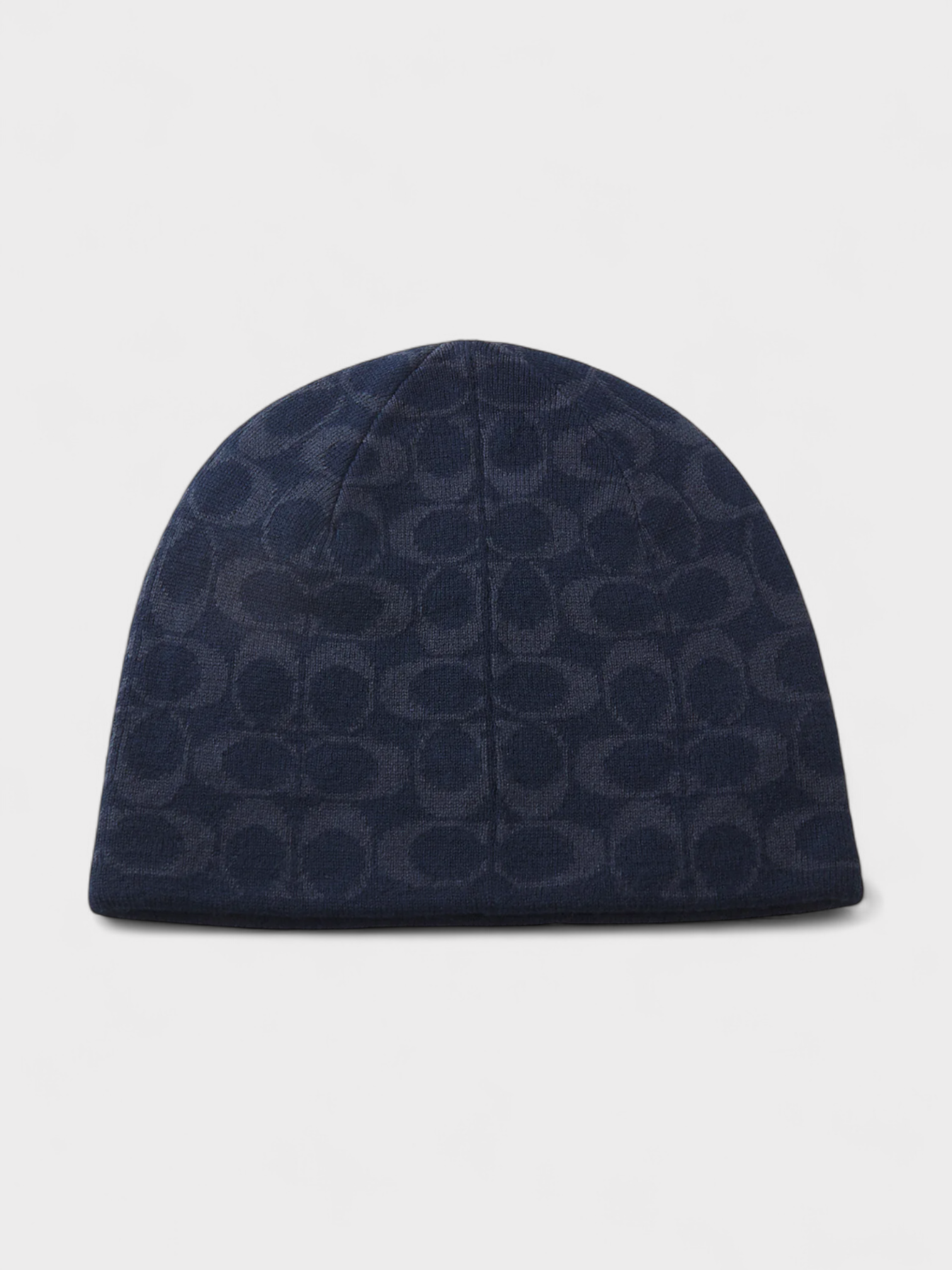 Coach Reversible Signature Beanie Navy