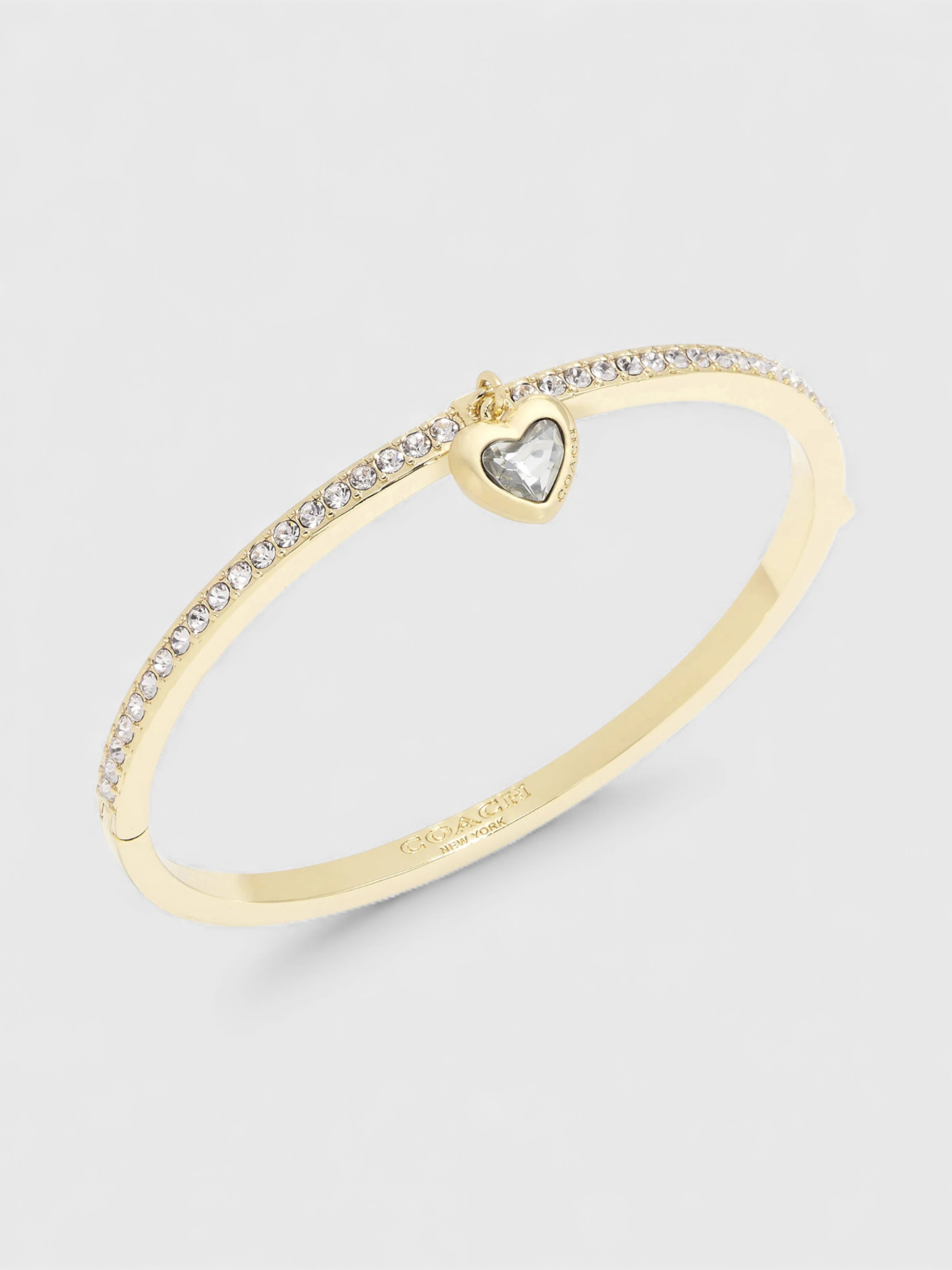 Coach Gold Heart Charm Bangle