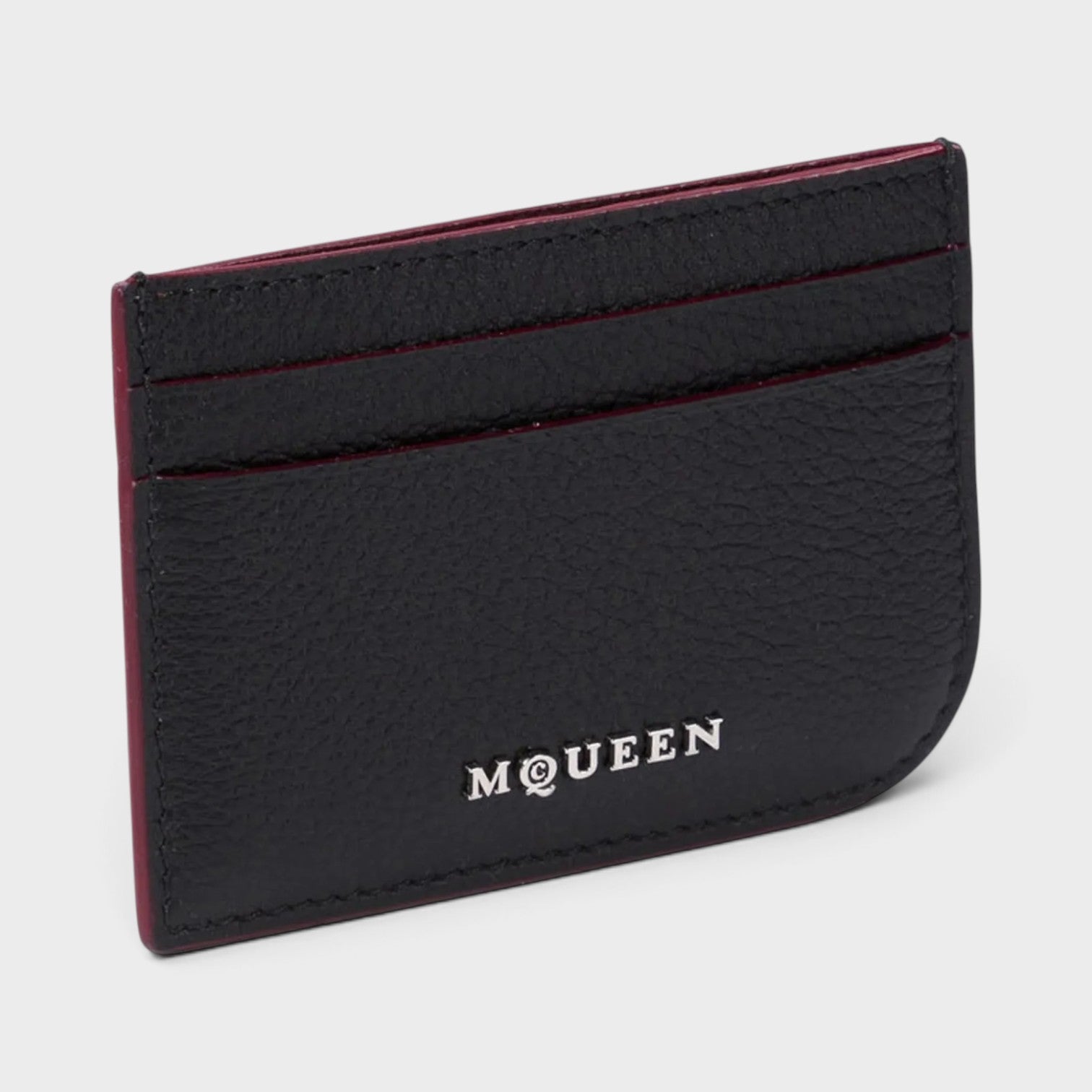 Leather Logo Card Holder Black