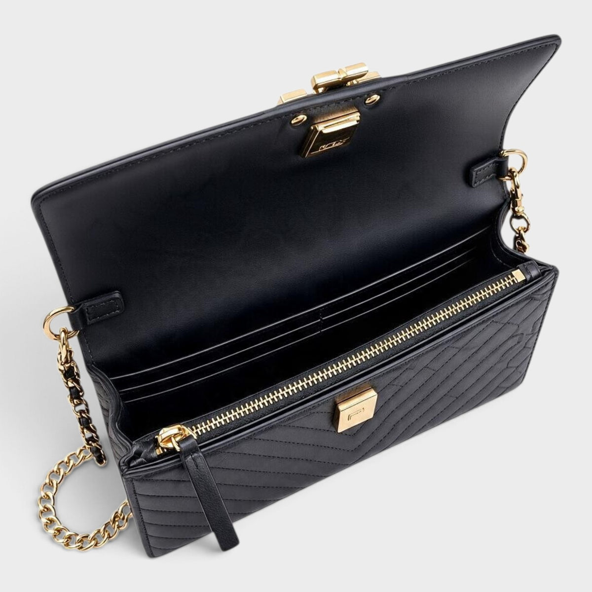 Britten Chain Wallet Wristlet Bag Black