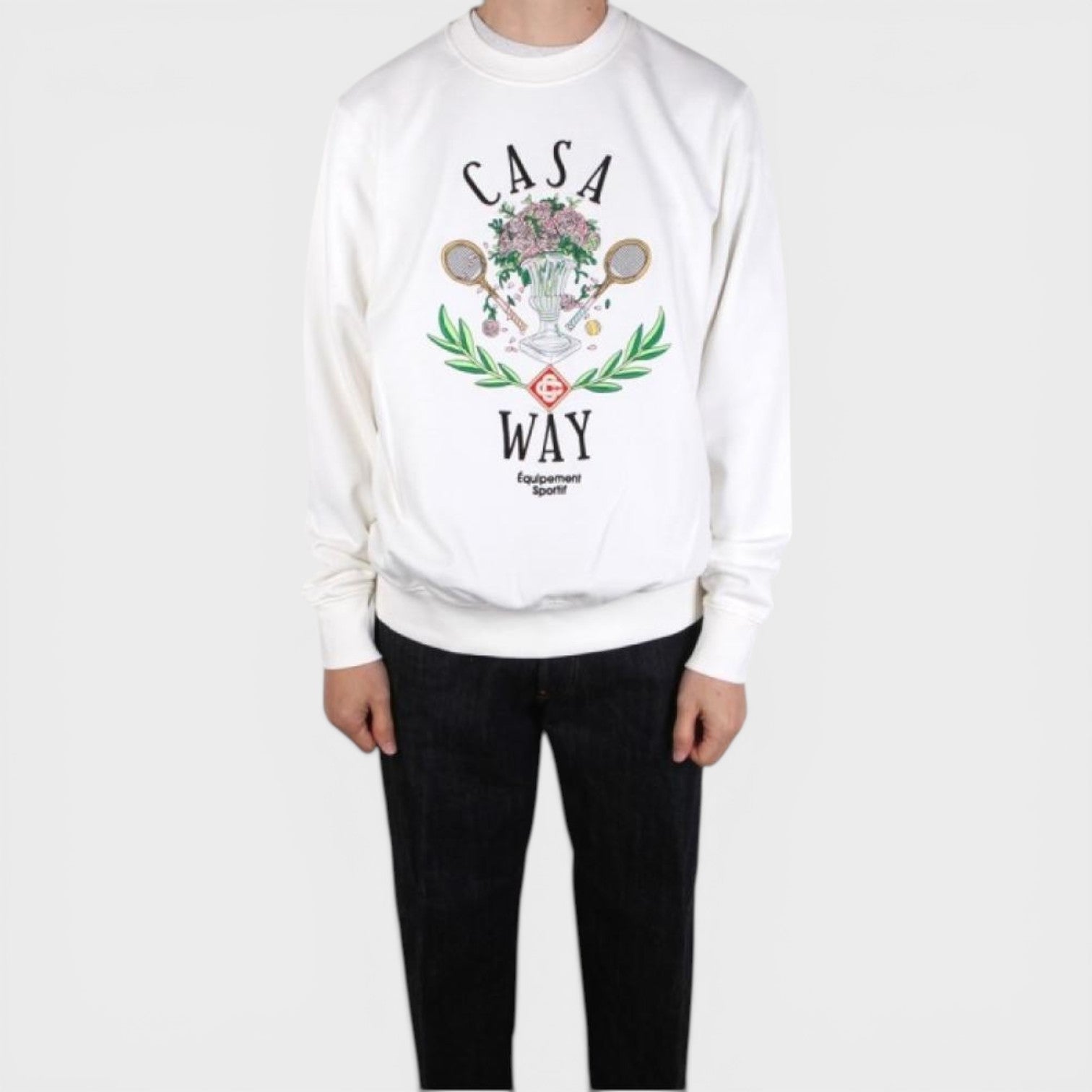Embroidered Sweatshirt Casa Way Off-White