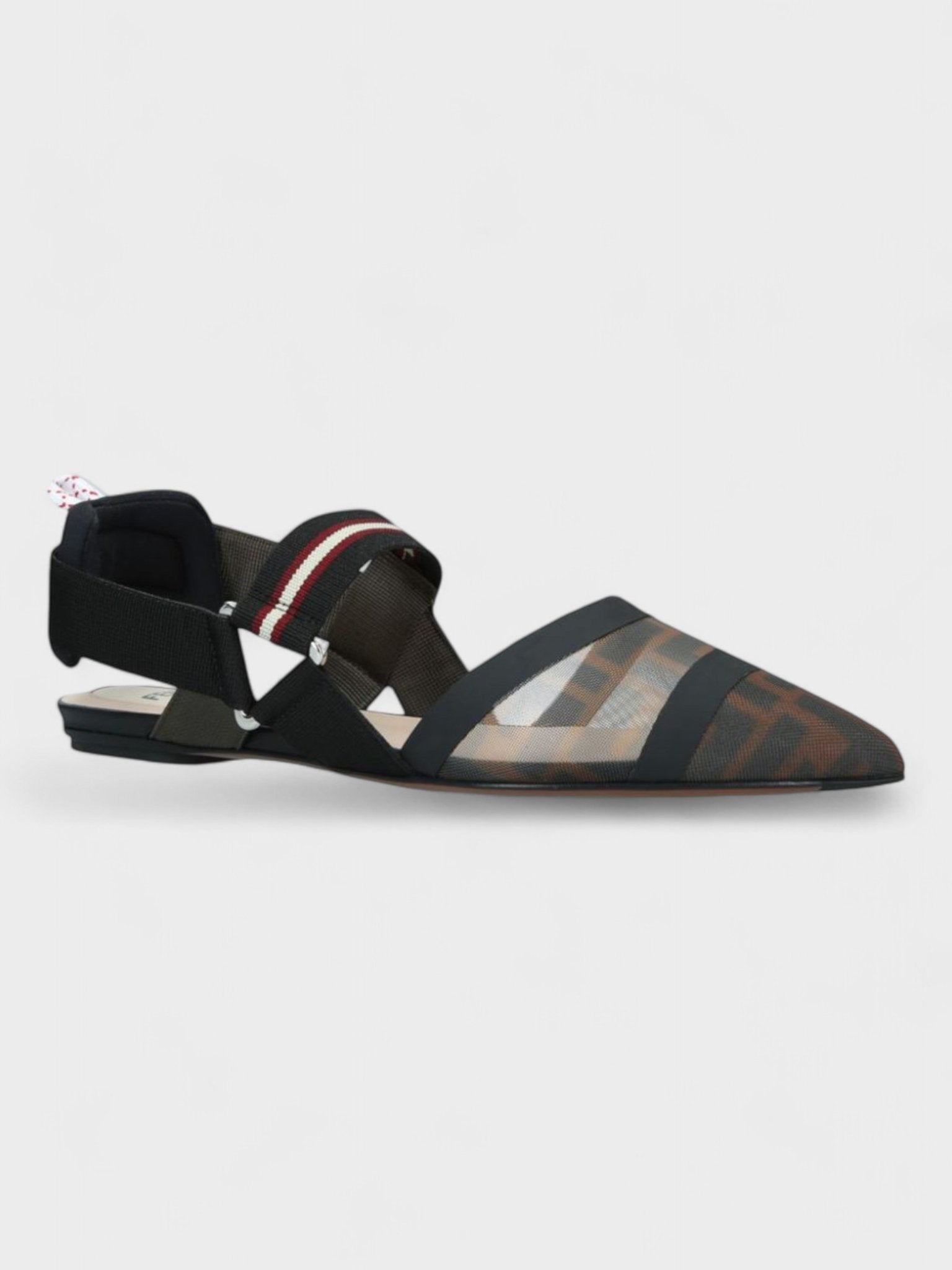 Fendi Colibri FF motif slingback flats Black - Supplied FashionFENDI