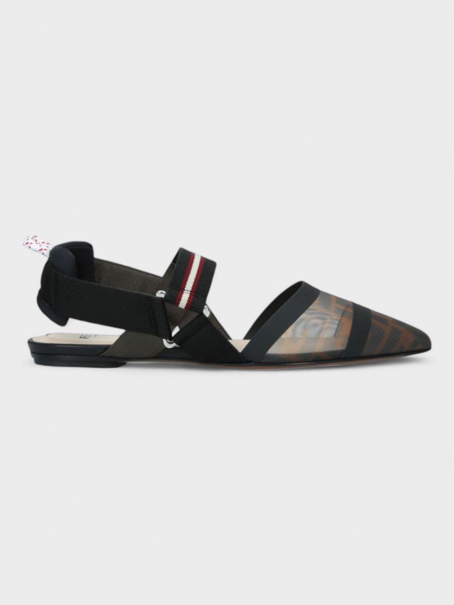 Fendi Colibri FF motif slingback flats Black - Supplied FashionFENDI