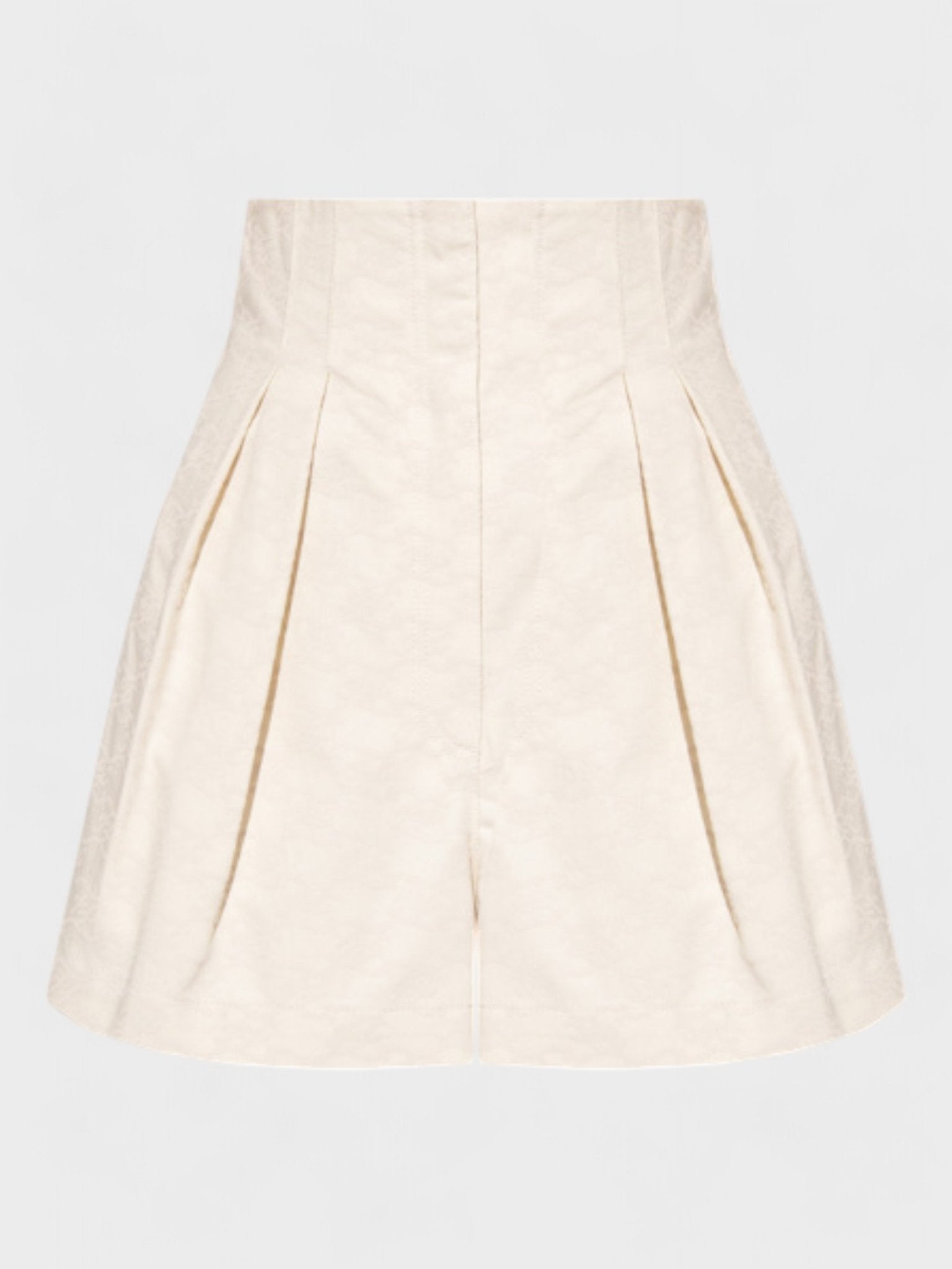 Fendi WHITE High - waisted Denim Shorts White Beige - Supplied FashionFENDI