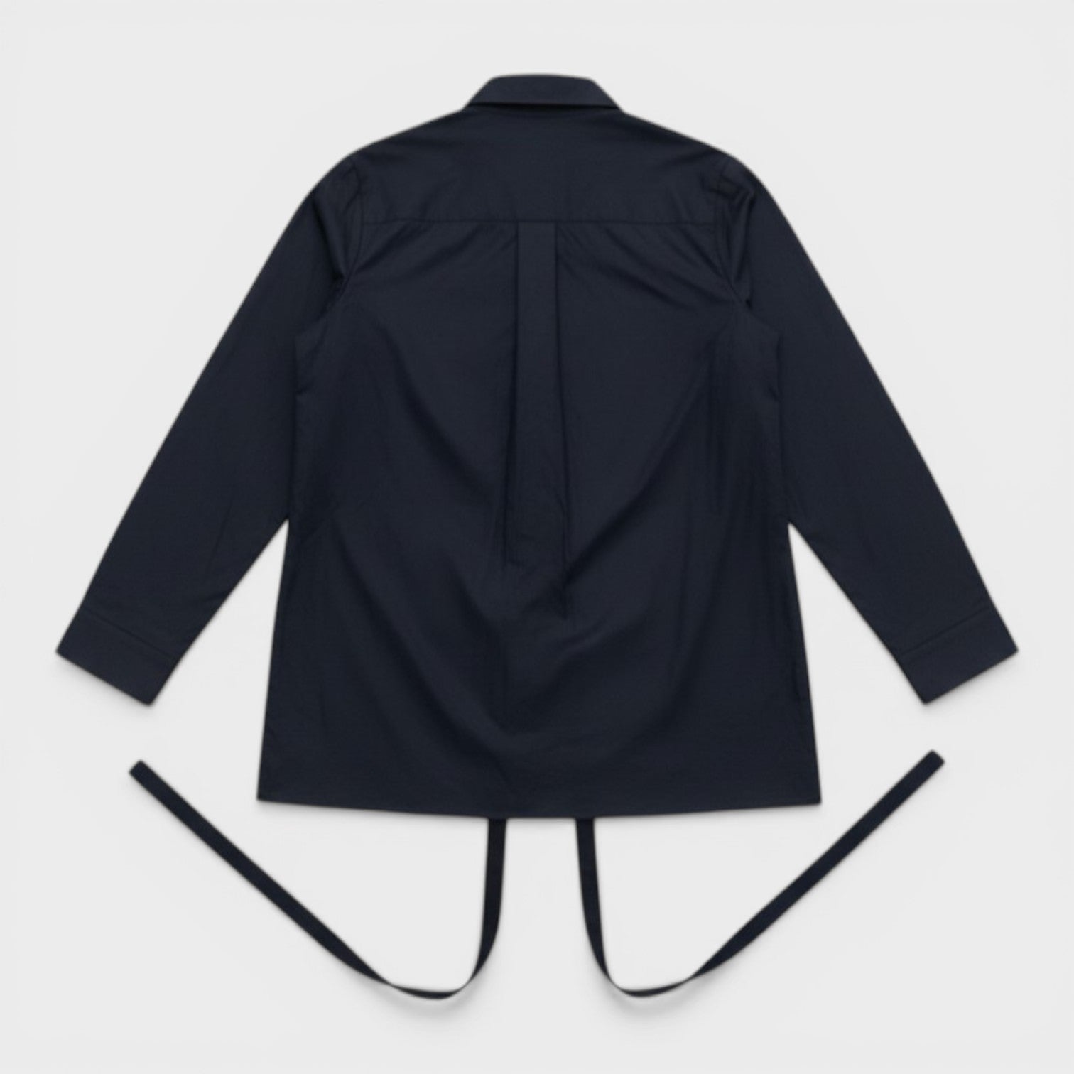 Long Sleeve Buttoned Shirt Dark Navy Black