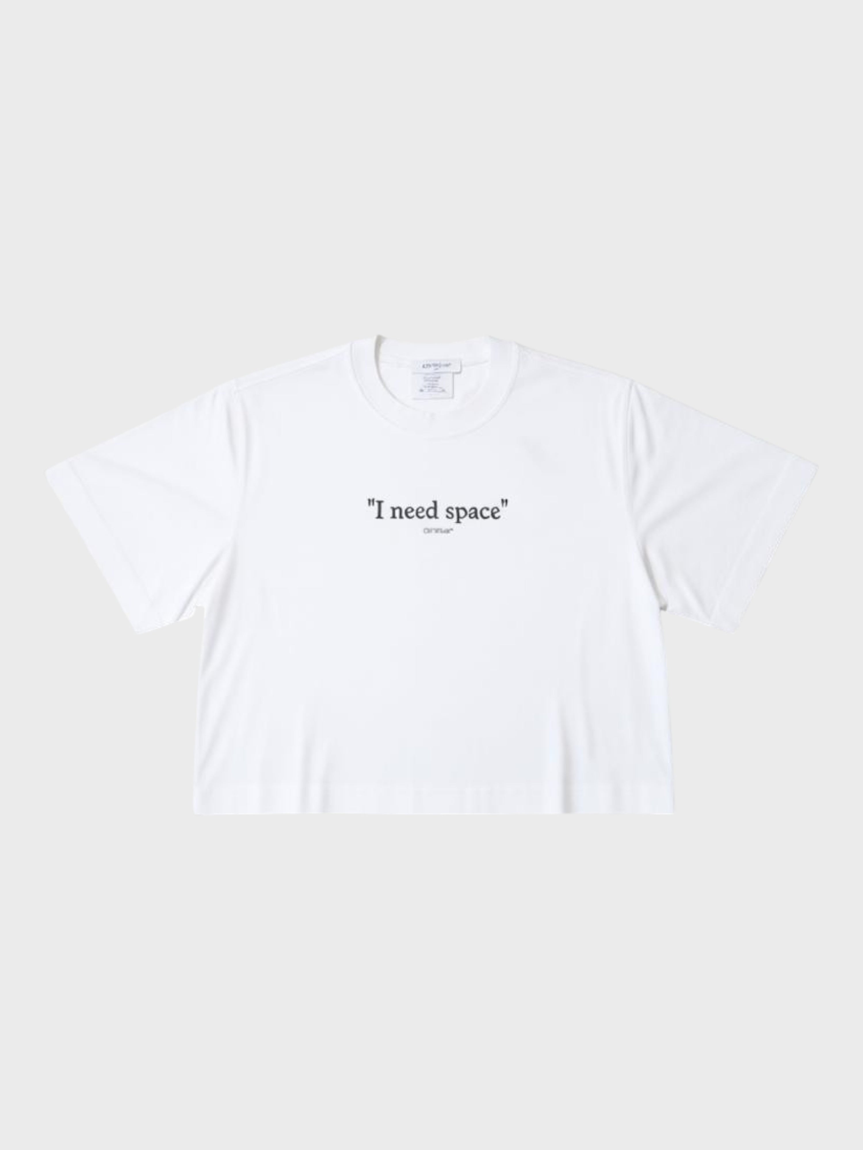 Off-White Thick Need Space Crop Tee White
