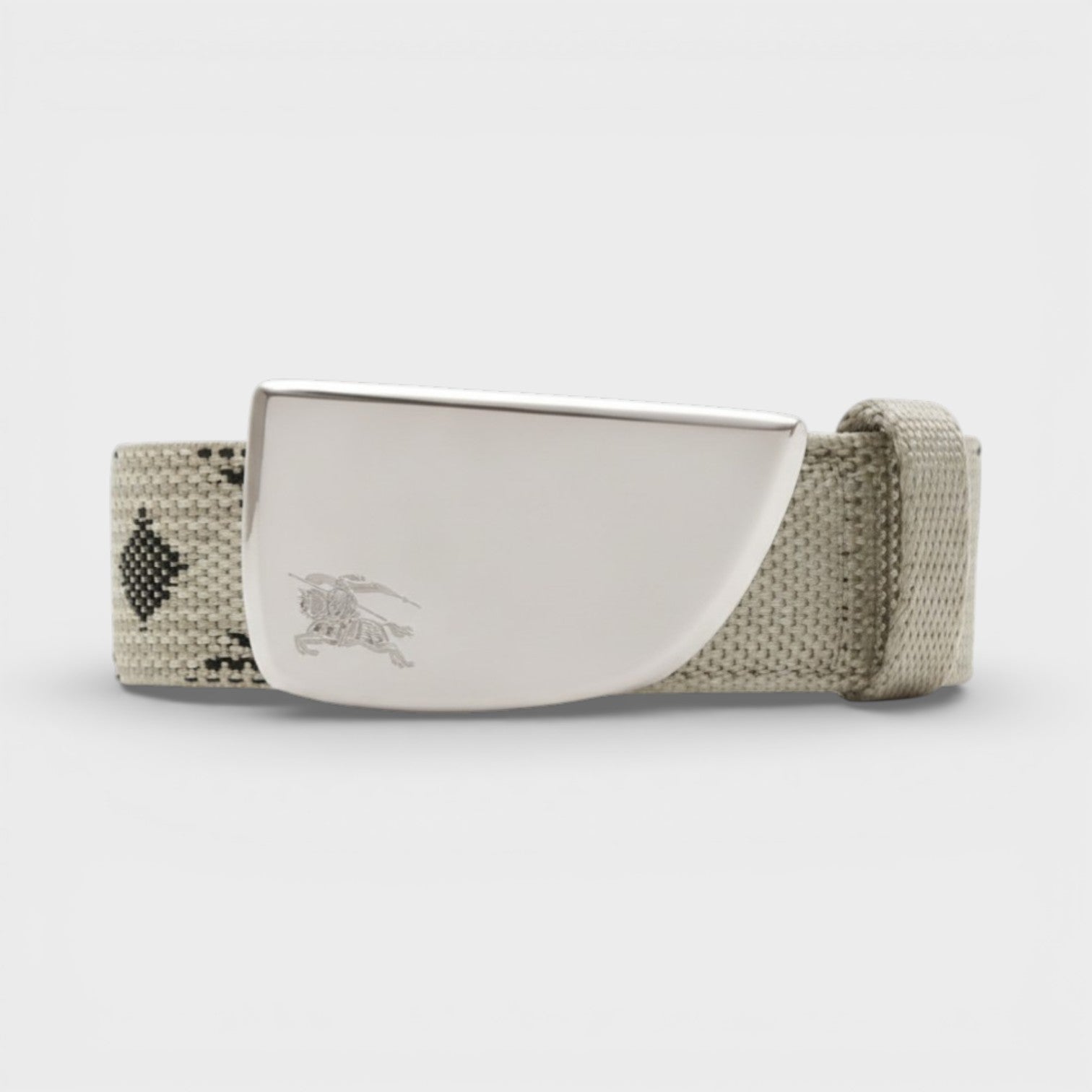 Check webbing shield Belt Beige