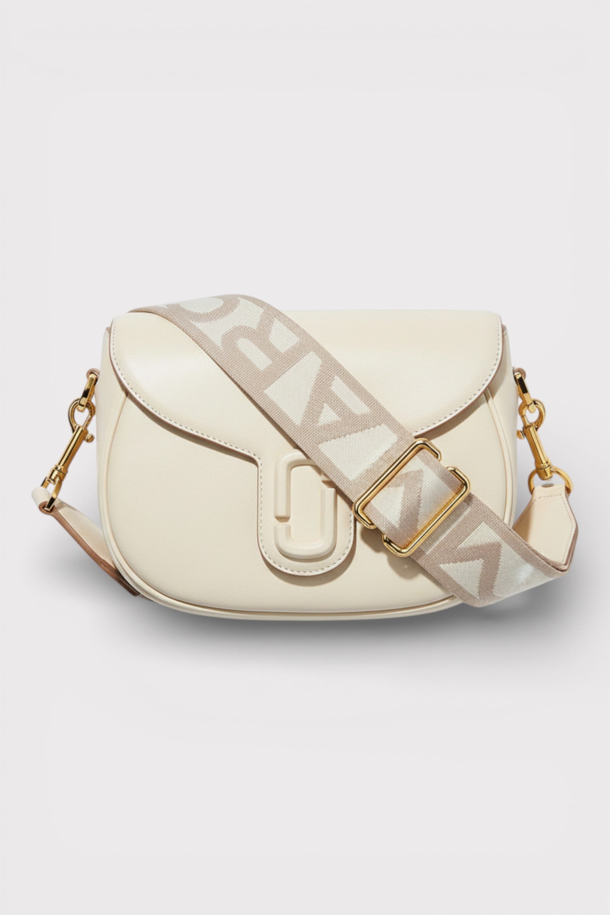 Marc Jacobs Logo Saddle Bag Cream White